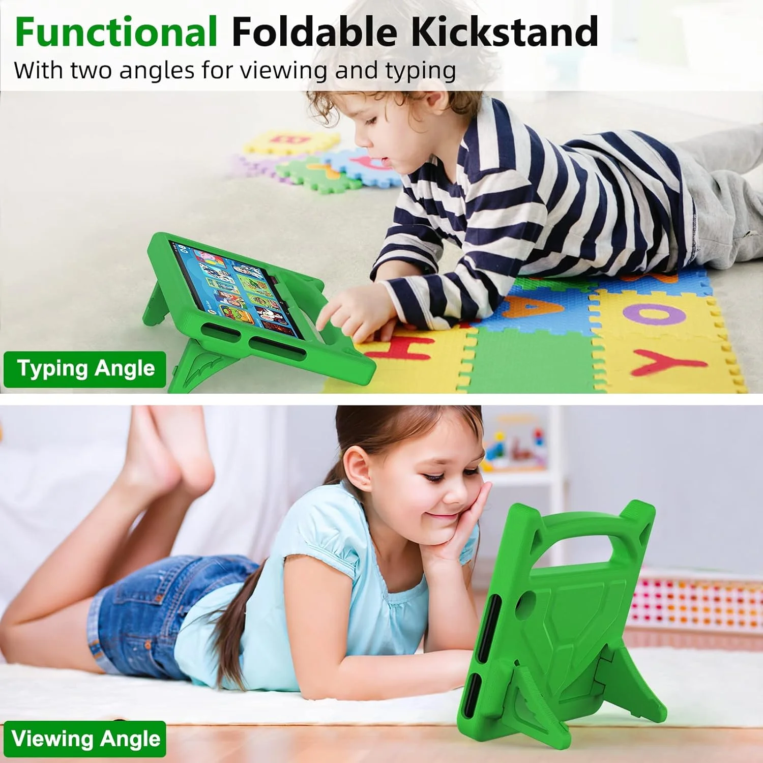 کیف تبلت 7 اینچی 2022 مناسب کودکان، نه برای تبلت لنوو سامسونگ - کیف محافظ ضد ضربه Dinines با دسته و پایه برای تبلت 7 اینچی، سبز کیف تبلت 7 اینچی 2022 مناسب کودکان، نه برای تبلت لنوو سامسونگ - کیف محافظ ضد ضربه Dinines با دسته و پایه برای تبلت 7 اینچی، سبز