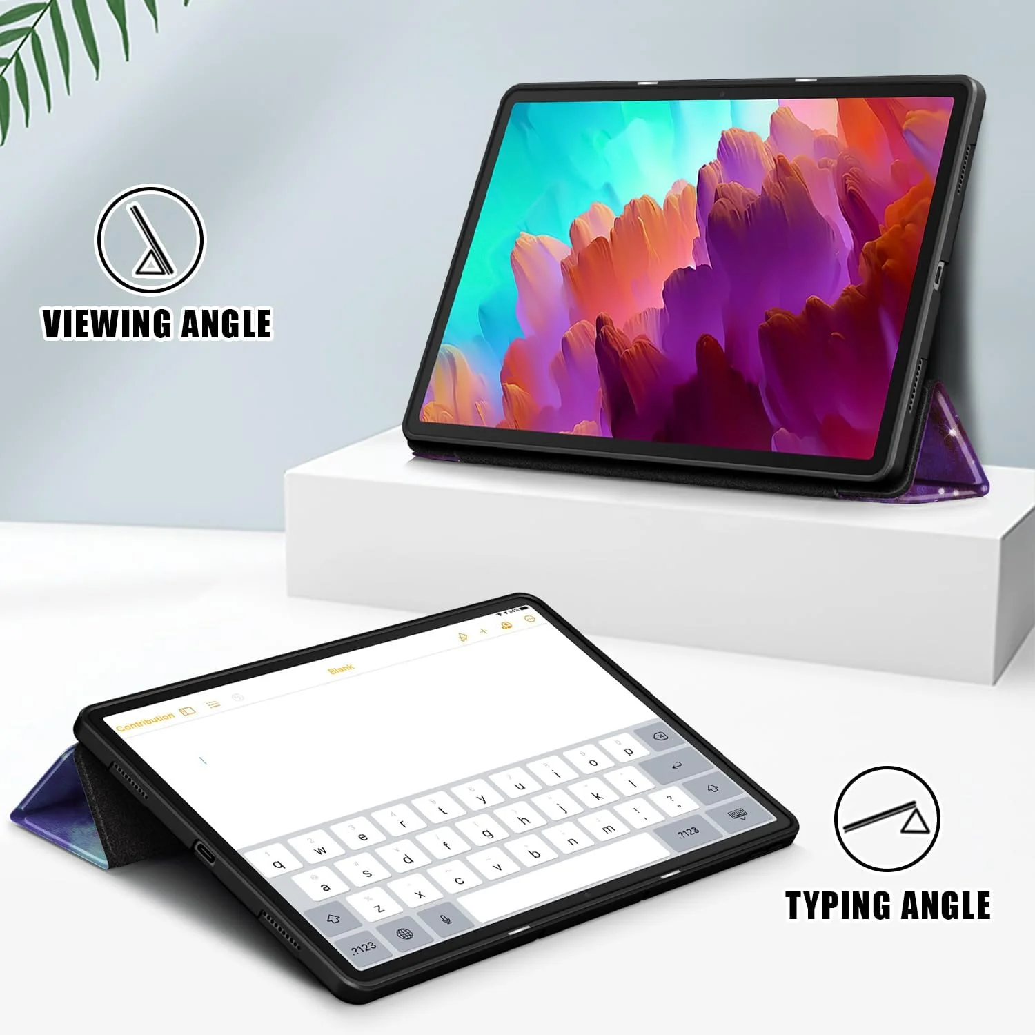 کاور چرمی نرم OIATROE برای تبلت لنوو تب P12 TB371FC، ضد لک و ضد ضربه، کاور باریک تاشو برای لنوو تب P12 TB371FC -3