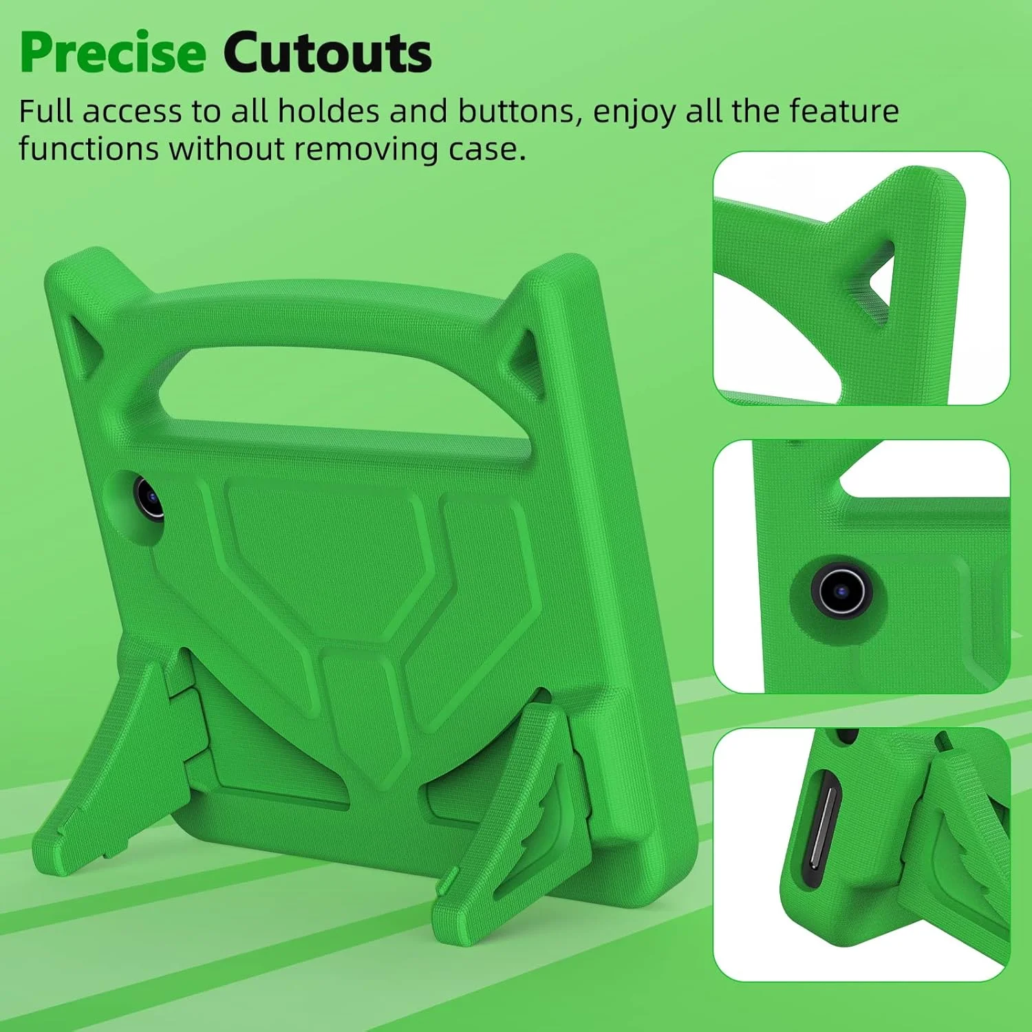 کیف تبلت 7 اینچی 2022 مناسب کودکان، نه برای تبلت لنوو سامسونگ - کیف محافظ ضد ضربه Dinines با دسته و پایه برای تبلت 7 اینچی، سبز کیف تبلت 7 اینچی 2022 مناسب کودکان، نه برای تبلت لنوو سامسونگ - کیف محافظ ضد ضربه Dinines با دسته و پایه برای تبلت 7 اینچی، سبز