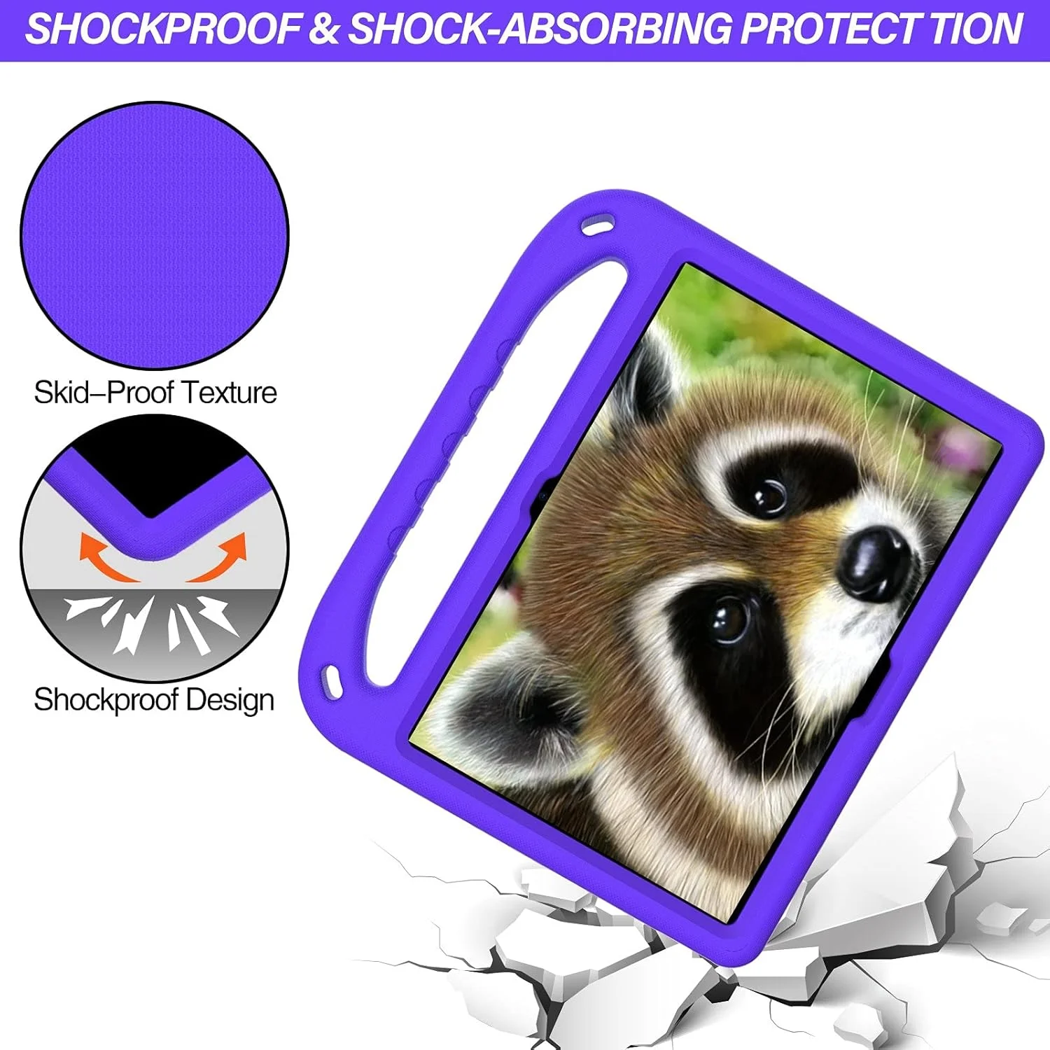 کیف تبلت مسافرتی XNCVBD مناسب کودکان برای تبلت لنوو تب M10 TB-X505F / TB-X605F (10.1 اینچ)، سبک وزن، مقاوم در برابر ضربه، دارای دسته و پایه، محافظ کودکانه، محافظ تبلت (بنفش) کیف تبلت مسافرتی XNCVBD مناسب کودکان برای تبلت لنوو تب M10 TB-X505F / TB-X605F (10.1 اینچ)، سبک وزن، مقاوم در برابر ضربه، دارای دسته و پایه، محافظ کودکانه، محافظ تبلت (بنفش)