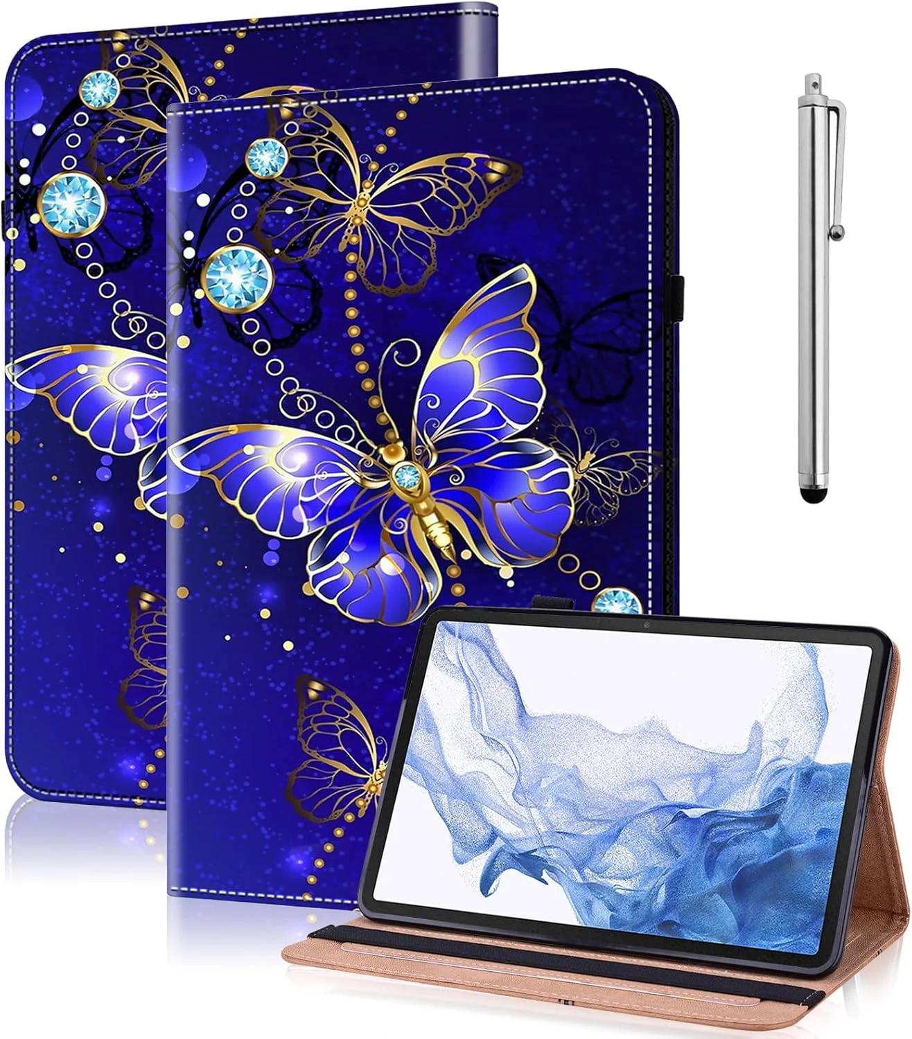 کاور محافظ تبلت لنوو تب M9 سایز 9.0 اینچ (مدل TB-310FU، عرضه شده در سال 2023)، کیف چرمی PU با قابلیت استند و کش الاستیک - طرح پروانه الماس کاور محافظ تبلت لنوو تب M9 سایز 9.0 اینچ (مدل TB-310FU، عرضه شده در سال 2023)، کیف چرمی PU با قابلیت استند و کش الاستیک - طرح پروانه الماس
