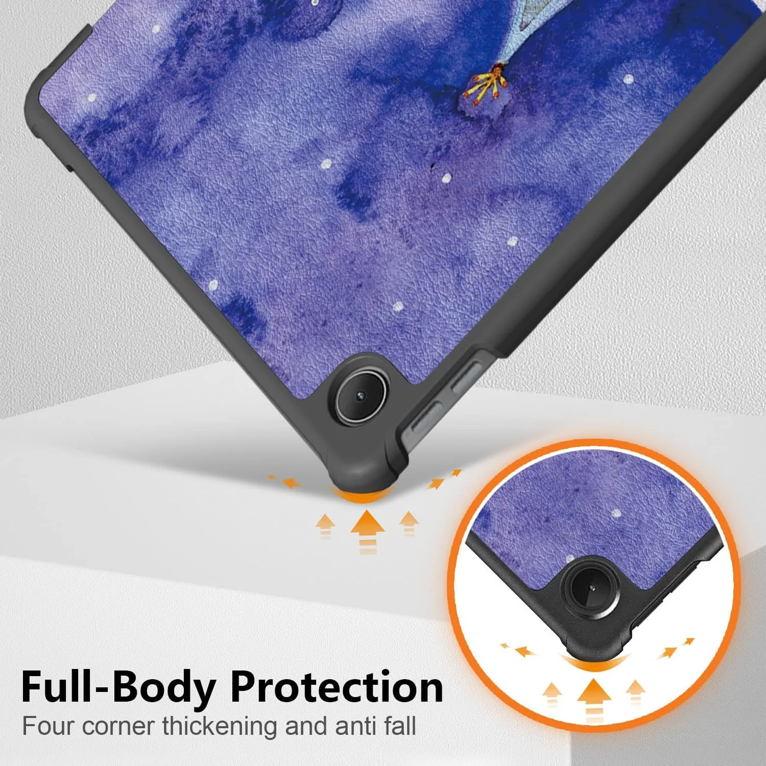 کاور تبلت DINGGUAGUA هارد کیس برای تبلت Lenovo Tab M10 Plus (نسل 3) 10.6 اینچ TB-125F/TB-128F 2022، فوق العاده نازک با عملکرد خواب/بیدار و استند، طرح جغد