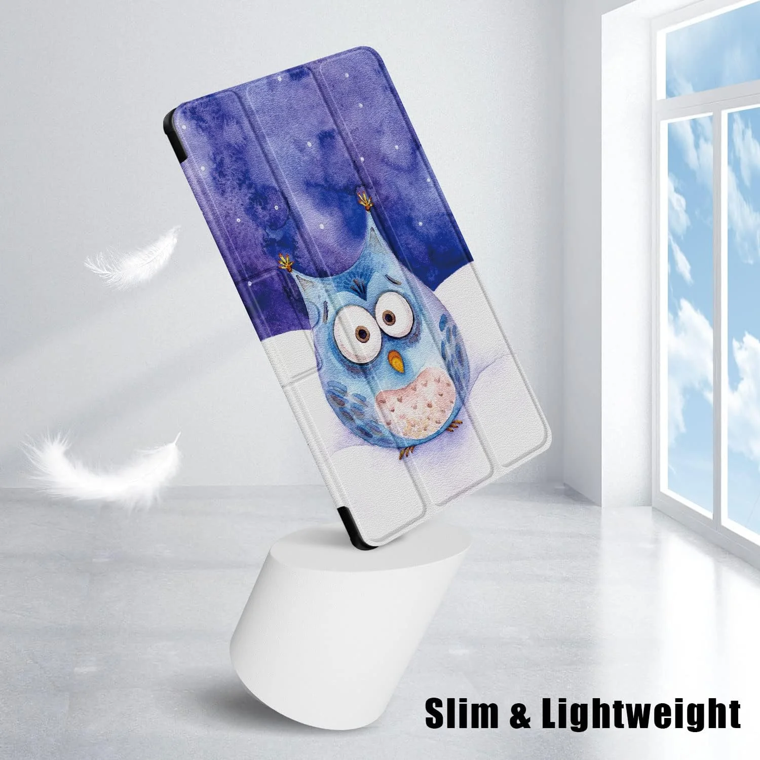 کاور تبلت DINGGUAGUA هارد کیس برای تبلت Lenovo Tab M10 Plus (نسل 3) 10.6 اینچ TB-125F/TB-128F 2022، فوق العاده نازک با عملکرد خواب/بیدار و استند، طرح جغد