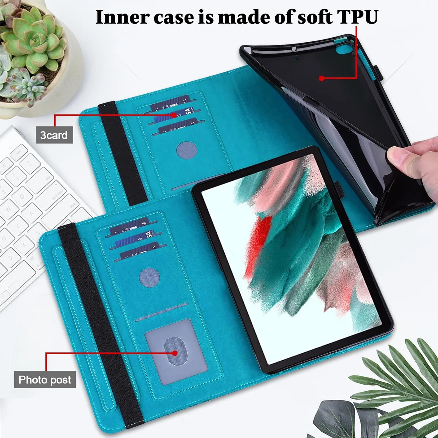 کیف محافظ تبلت VODEFOX مناسب برای تبلت لنوو تب M9 با صفحه نمایش 9.0 اینچ (مدل TB-310FU، عرضه شده در سال 2023)، طراحی برجسته توری گلدار، کیف چرمی PU تاشو با بند کشسان برای تبلت لنوو تب M9 - آبی کیف محافظ تبلت VODEFOX مناسب برای تبلت لنوو تب M9 با صفحه نمایش 9.0 اینچ (مدل TB-310FU، عرضه شده در سال 2023)، طراحی برجسته توری گلدار، کیف چرمی PU تاشو با بند کشسان برای تبلت لنوو تب M9 - آبی