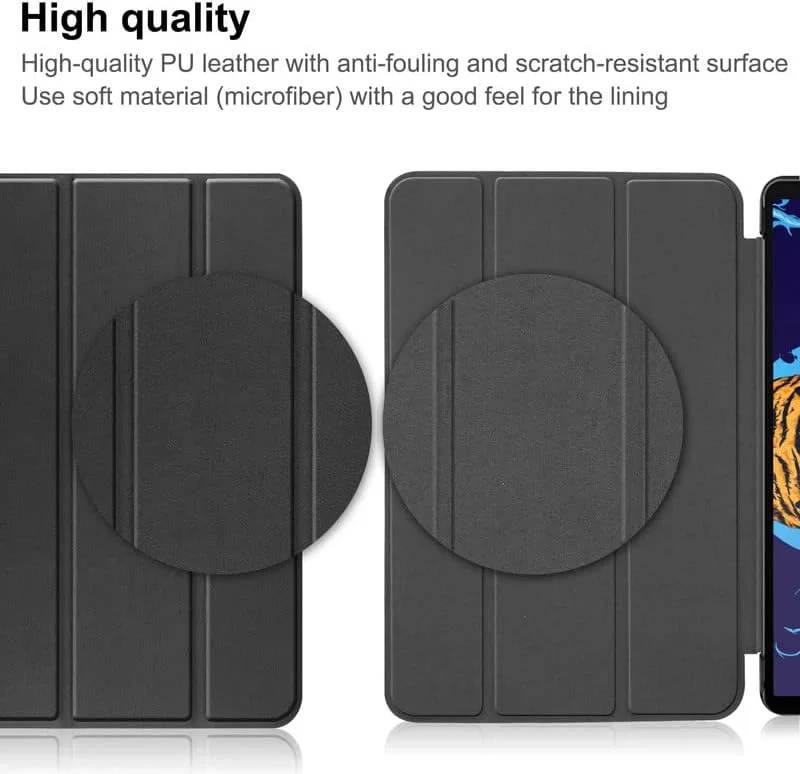 کاور تبلت نیکاکیو مناسب برای لنوو لیجن Y700 8.8 اینچ 2022، کاور سه تایی با استند و جای قلم، خواب/بیدار شدن خودکار، پشت TPU نرم، کاور محافظ سبک، مشکی