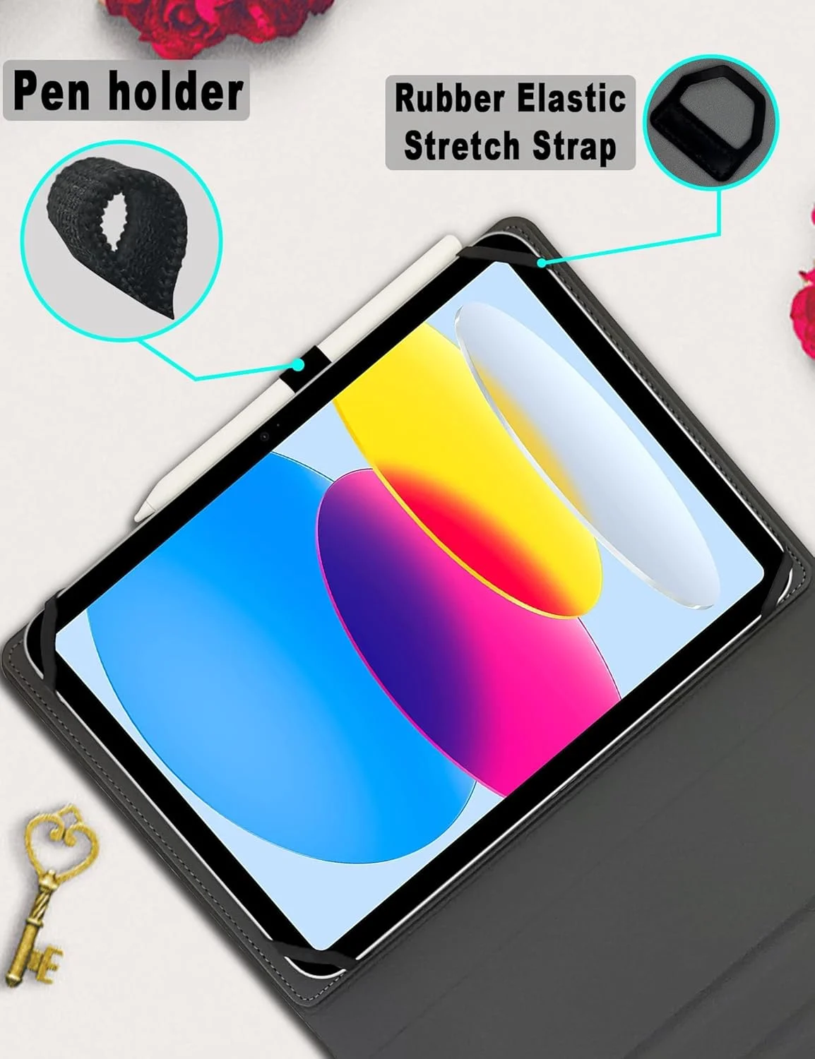 کیبورد یونیورسال تبلت XCHYTECHER مناسب برای تبلتهای 9.7، 10.1، 10.2، 10.5، 10.9 و 11 اینچی، دارای نور پسزمینه رنگین کمانی 7 رنگ و صفحه کلید جداشدنی با نگهدارنده قلم برای تبلتهای اندرویدی 10.1 اینچی (مشکی) + ماوس کیبورد یونیورسال تبلت XCHYTECHER مناسب برای تبلتهای 9.7، 10.1، 10.2، 10.5، 10.9 و 11 اینچی، دارای نور پسزمینه رنگین کمانی 7 رنگ و صفحه کلید جداشدنی با نگهدارنده قلم برای تبلتهای اندرویدی 10.1 اینچی (مشکی) + ماوس