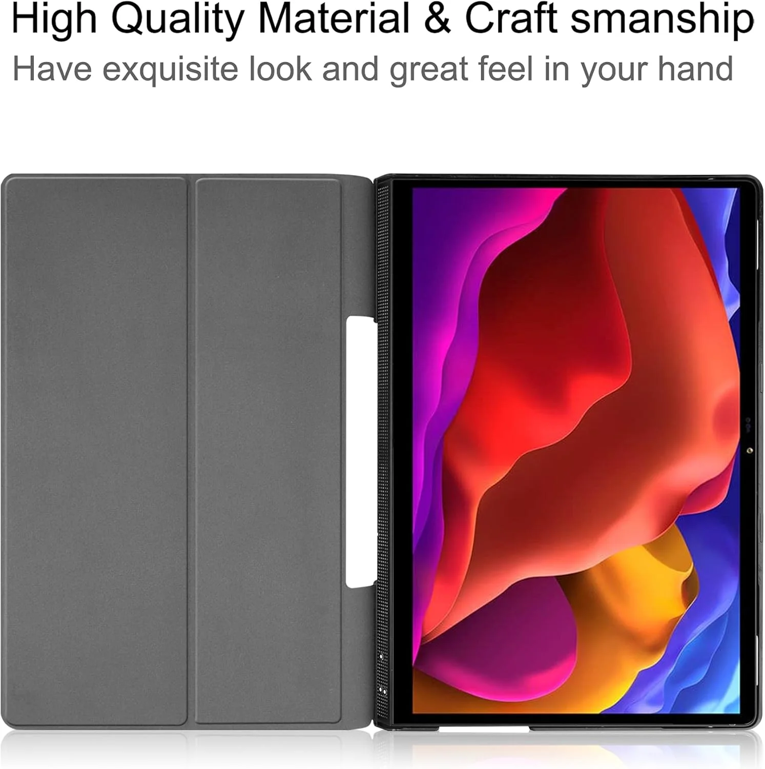 کیف تبلت RanTuo برای Lenovo Yoga Pad Pro 13، روکش PU، سبک و نازک، ضد آب، ضد گرد و غبار، کیف محافظ ضد افتادن برای Lenovo Yoga Pad Pro 13. (مشکی)