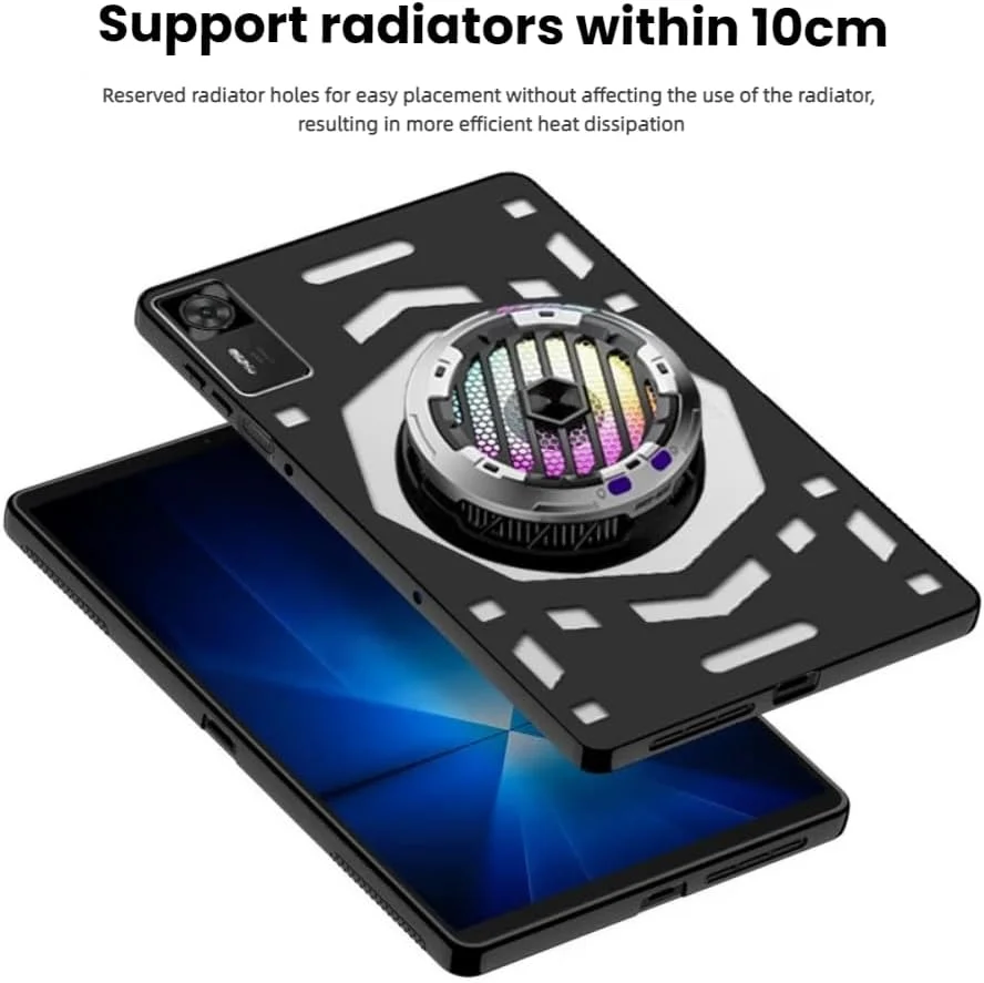 کاور تبلت گیمینگ Gruattreay سازگار با Lenovo Legion Y700 (نسل 4) 8.8 اینچ، [پشتیبانی از استفاده از رادیاتور] پوشش محافظ در برابر افتادن با قابلیت دفع حرارت TPU نرم
