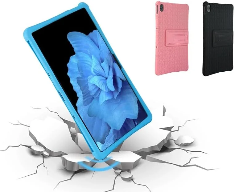 کاور سیلیکونی نرم Gruattreay با پایه نگهدارنده سازگار با Lenovo Chromebook Duet 3، قاب محافظ تبلت 10.95 اینچی برای IdeaPad Duet 3 Chromebook (مشکی)