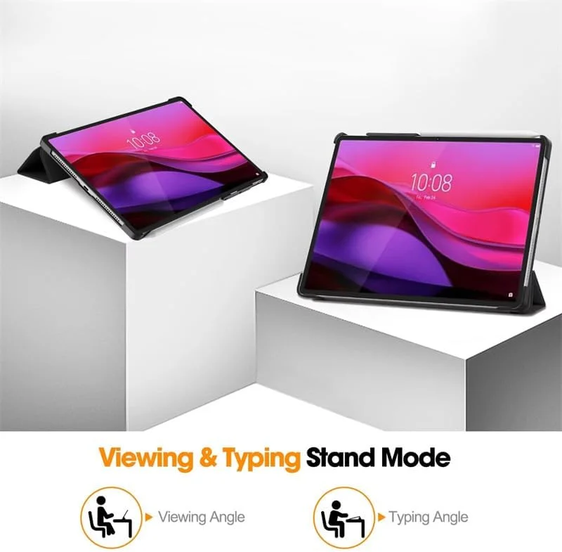 کاور گرواتری سازگار با تبلت 12.7 اینچی Lenovo Yoga Tab Plus، کاور سه تایی تبلت با عملکرد خواب/بیدار خودکار و استند، روکش محافظ PU+PC مناسب کودکان (مشکی) کاور گرواتری سازگار با تبلت 12.7 اینچی Lenovo Yoga Tab Plus، کاور سه تایی تبلت با عملکرد خواب/بیدار خودکار و استند، روکش محافظ PU+PC مناسب کودکان (مشکی)