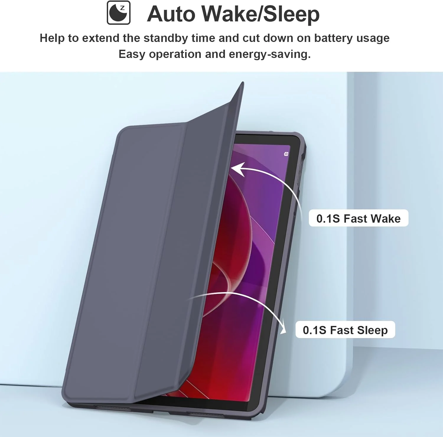 کیف تبلت توبفیت مناسب برای لنوو تب M11، کیف محافظ هوشمند مغناطیسی فوق العاده باریک برای تبلت لنوو تب M11 11 اینچی (بنفش) کیف تبلت توبفیت مناسب برای لنوو تب M11، کیف محافظ هوشمند مغناطیسی فوق العاده باریک برای تبلت لنوو تب M11 11 اینچی (بنفش)