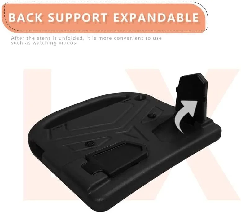 کیف تبلت Nikaque مناسب برای لنوو تب M10 HD نسل دوم TB-X306F/TB-X306X 10.1 اینچ 2020، مناسب کودکان، دارای دسته با استند، پوشش فوم EVA ایمن، سبک وزن، پوشش محافظ ضد ضربه، مشکی