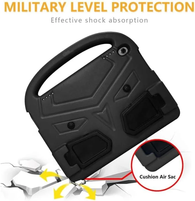 کاور تبلت نیکاکیو مناسب برای لنوو تب M10 HD نسل دوم TB-X306F/TB-X306X 10.1 اینچ 2020، مناسب کودکان، دارای دسته با استند، فوم EVA ایمن، سبک وزن، کاور محافظ ضد ضربه، مشکی