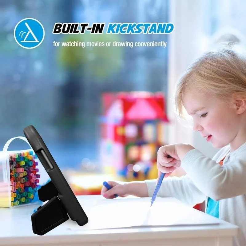 کیف تبلت Nikaque مناسب برای لنوو تب M10 HD نسل دوم TB-X306F/TB-X306X 10.1 اینچ 2020، مناسب کودکان، دارای دسته با استند، پوشش فوم EVA ایمن، سبک وزن، پوشش محافظ ضد ضربه، مشکی