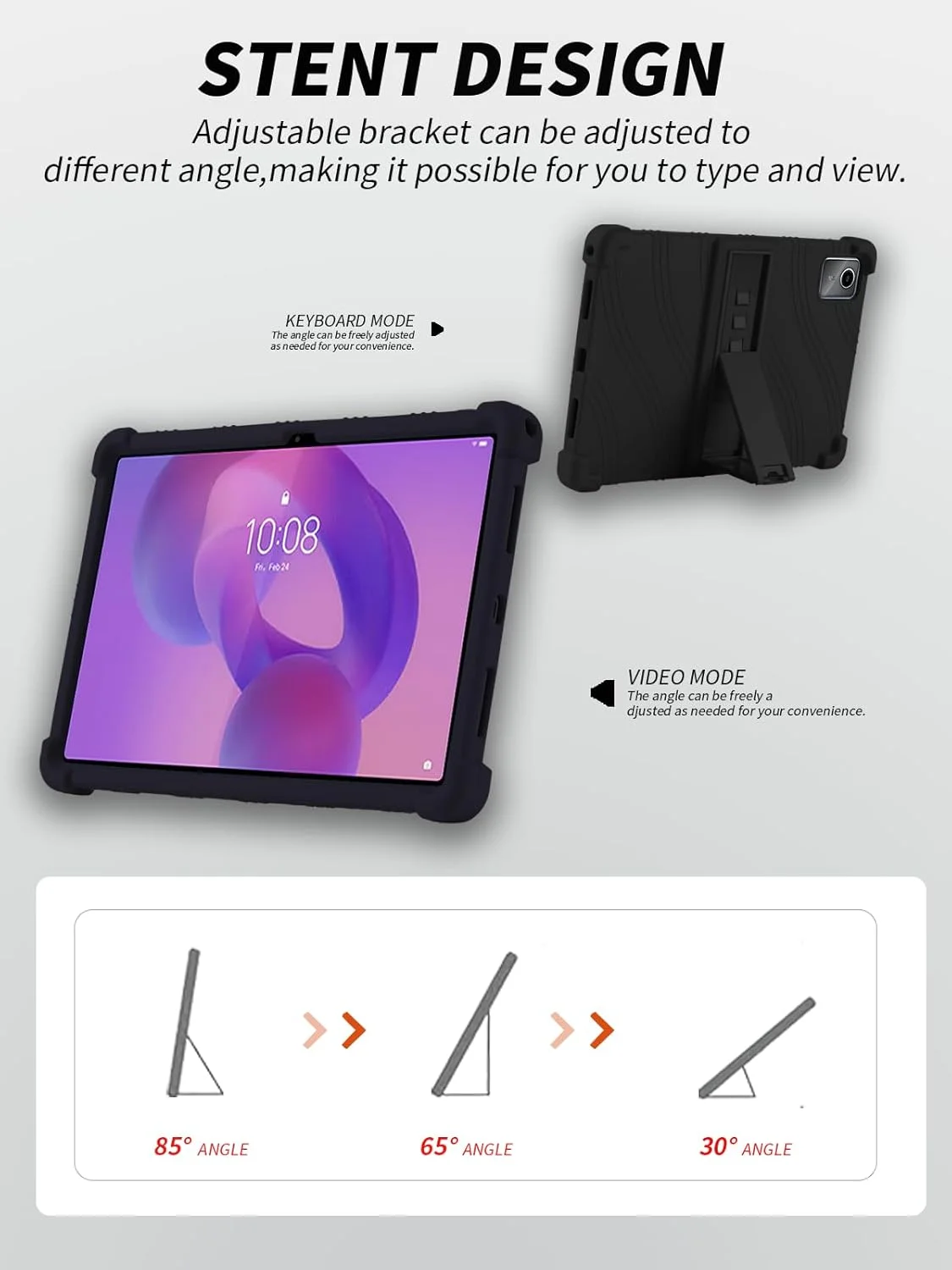 کاور تبلت لنوو تب M11 11 اینچی، کاور سیلیکونی نرم تبلت با پایه ضد لغزش، مقاوم در برابر ضربه و افتادن - مشکی کاور تبلت لنوو تب M11 11 اینچی، کاور سیلیکونی نرم تبلت با پایه ضد لغزش، مقاوم در برابر ضربه و افتادن - مشکی