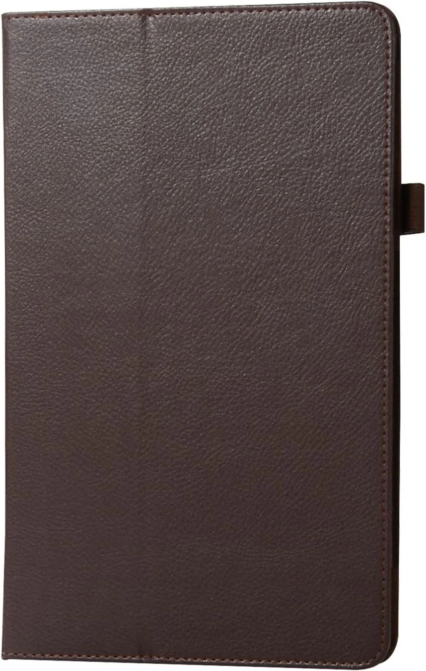 کیف تبلت با بافت چرمی سازگار با تبلت لنوو M8 8505F / 8505X / 8506F، محافظ باریک و تاشو، پوشش پشتی مقاوم در برابر ضربه