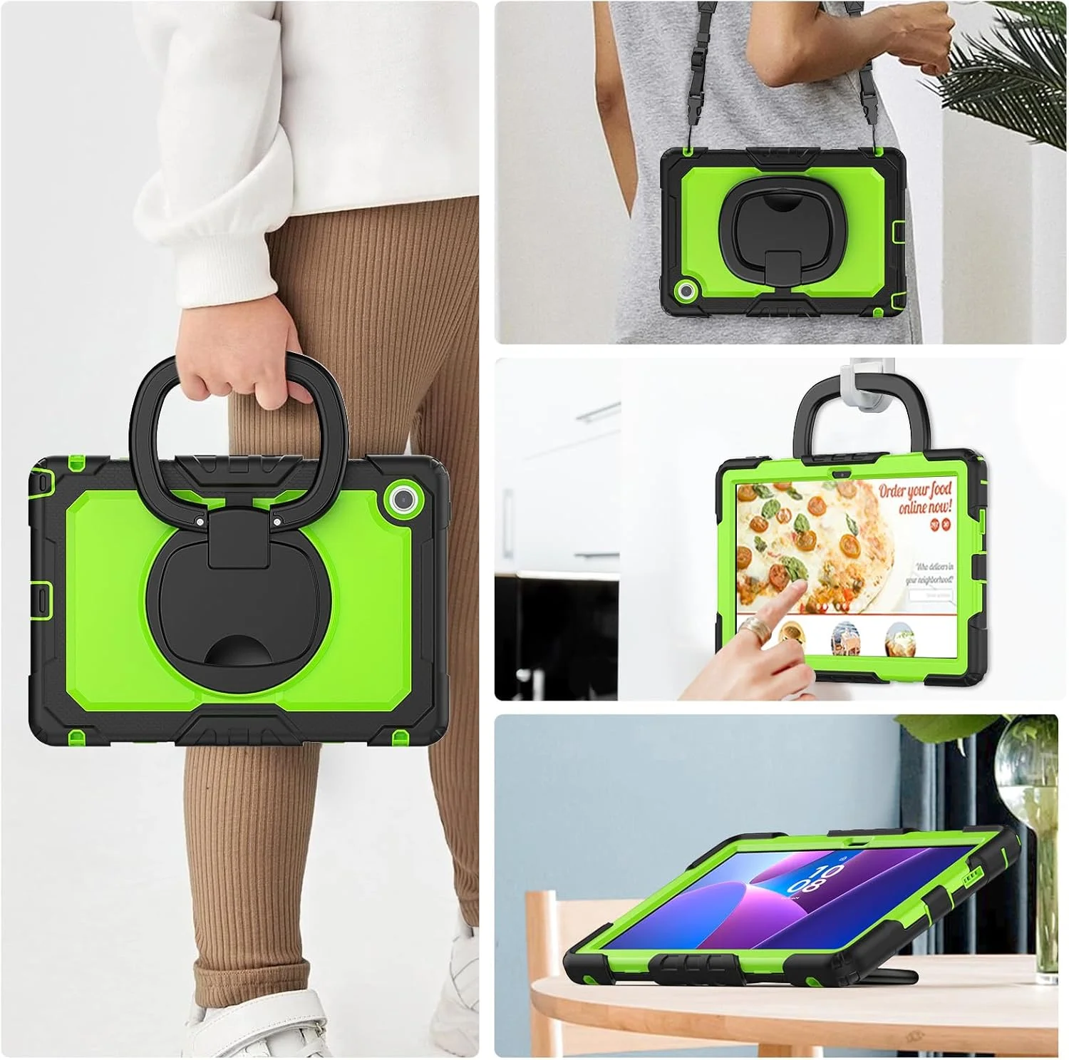 کیف محافظ تبلت سنگین Nincyee برای لنوو تب 10.1 اینچ 2025 TB-311XU، کاور سیلیکونی ضد ضربه 3 در 1 با نگهدارنده مداد، بند شانه، پایه تاشو نامرئی کیف محافظ تبلت سنگین Nincyee برای لنوو تب 10.1 اینچ 2025 TB-311XU، کاور سیلیکونی ضد ضربه 3 در 1 با نگهدارنده مداد، بند شانه، پایه تاشو نامرئی