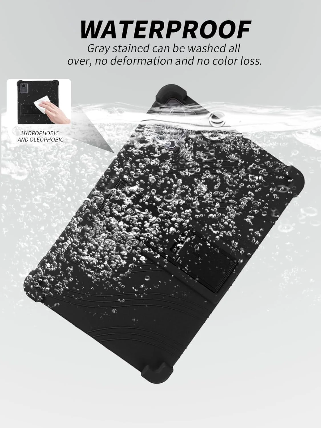 کاور تبلت لنوو تب M11 11 اینچی، کاور سیلیکونی نرم تبلت با پایه ضد لغزش، مقاوم در برابر ضربه و افتادن - مشکی کاور تبلت لنوو تب M11 11 اینچی، کاور سیلیکونی نرم تبلت با پایه ضد لغزش، مقاوم در برابر ضربه و افتادن - مشکی