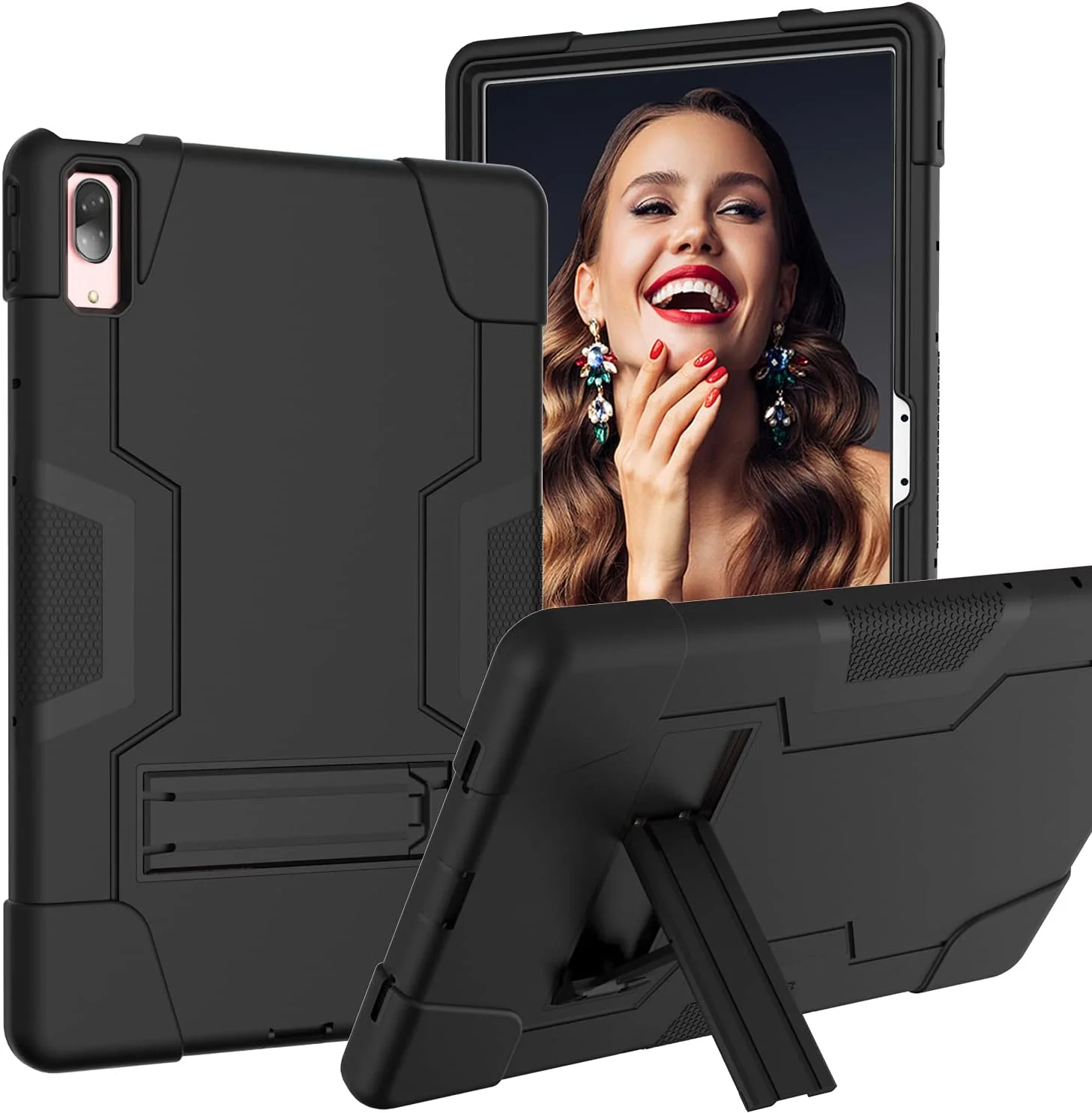 کیف تبلت FIEWESEY برای تبلت Lenovo Tab P11 Pro، کیف محافظ هیبریدی مقاوم در برابر ضربه و ضدشوک (دارای استند) برای Lenovo Tab P11 Pro 11.5 اینچی (مدل: TB-J706F/J706L) (مشکی/مشکی) کیف تبلت FIEWESEY برای تبلت Lenovo Tab P11 Pro، کیف محافظ هیبریدی مقاوم در برابر ضربه و ضدشوک (دارای استند) برای Lenovo Tab P11 Pro 11.5 اینچی (مدل: TB-J706F/J706L) (مشکی/مشکی)