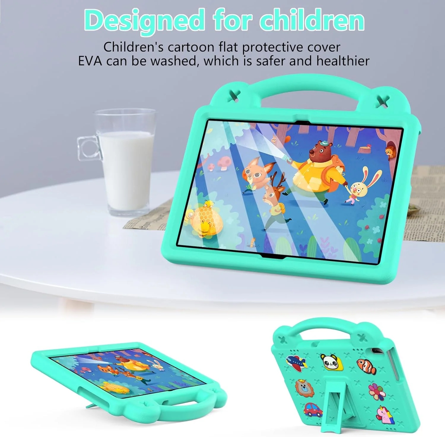 کیف تبلت کودکانه nincyee برای Lenovo Tab M10 نسل 3، 10.1 اینچ 2022، روکش مقاوم در برابر ضربه EVA با پایه تاشو، کیف کارتونی خرس کوچولو با بند شانه برای کودکان کیف تبلت کودکانه nincyee برای Lenovo Tab M10 نسل 3، 10.1 اینچ 2022، روکش مقاوم در برابر ضربه EVA با پایه تاشو، کیف کارتونی خرس کوچولو با بند شانه برای کودکان