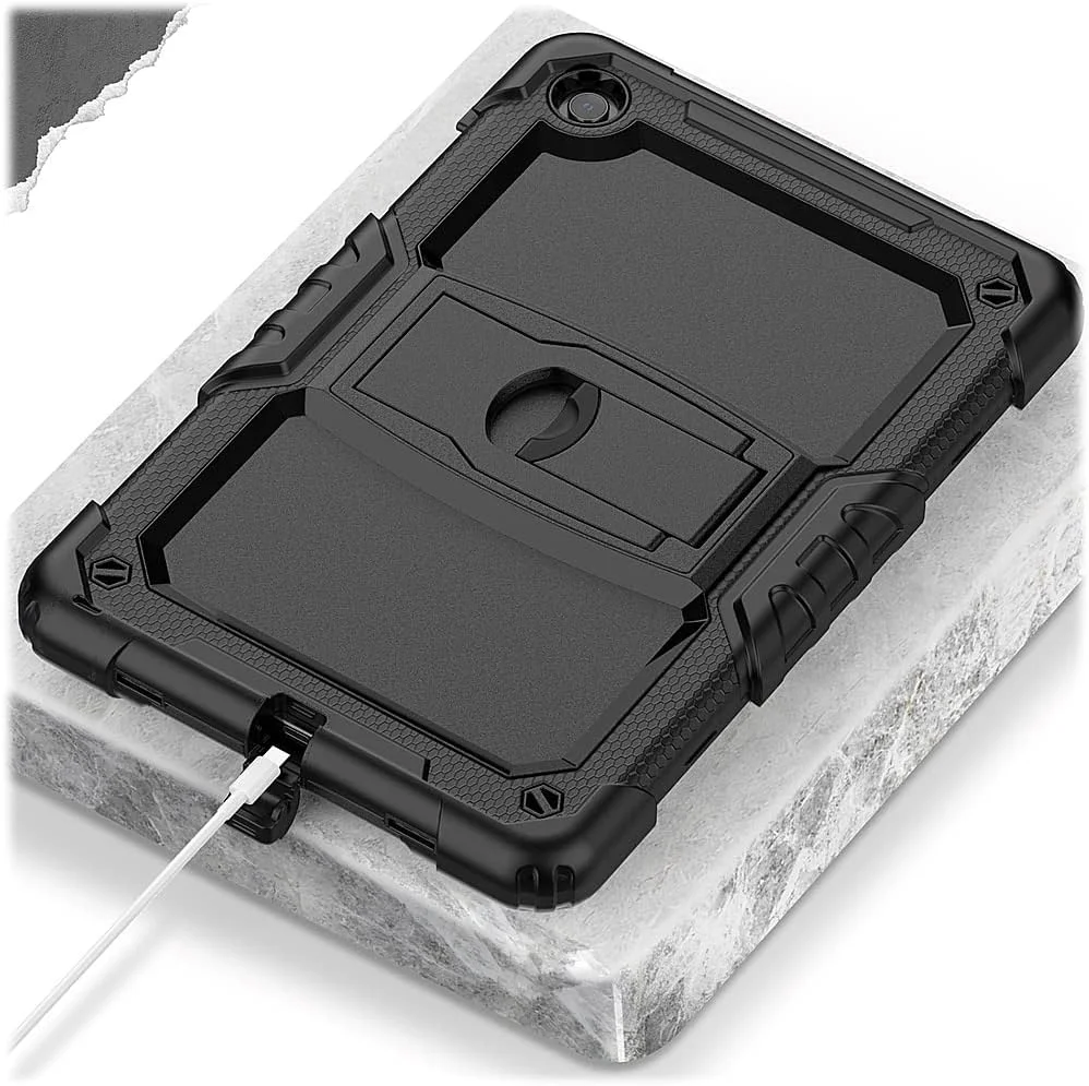 کاور تبلت سری دیفنس زیرودمیج ساهارا کیس مناسب برای لنوو تب M10 پلاس (نسل 3) [ضد ضربه] محافظ تمام صفحه مقاوم با استند یکپارچه ضد لغزش - مشکی