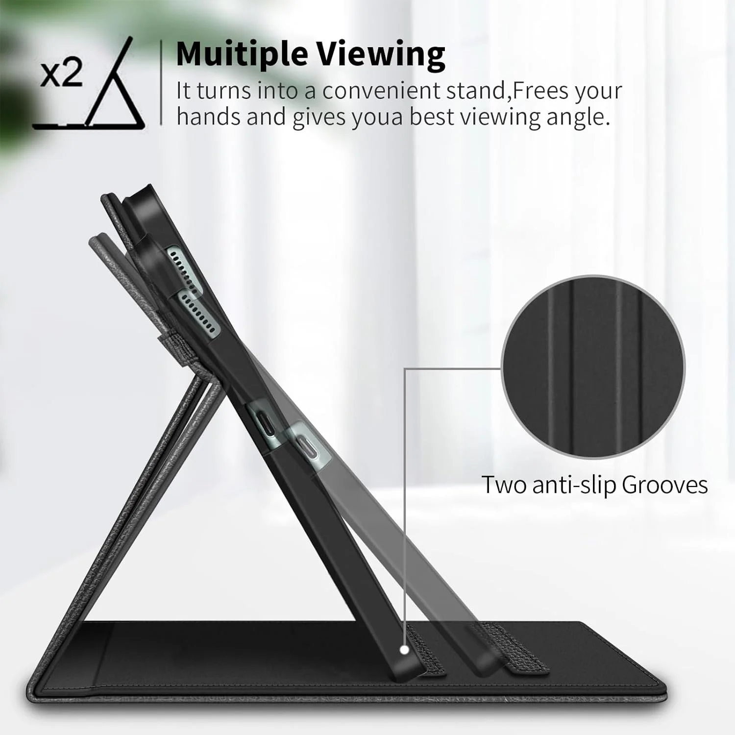 کاور کتابی اونثفول مناسب برای تبلت لنوو تب M11 (11 اینچ) مدل TB330FU سال 2024، کاور محافظ چرمی PU با قابلیت استند - طرح فیل گلدار