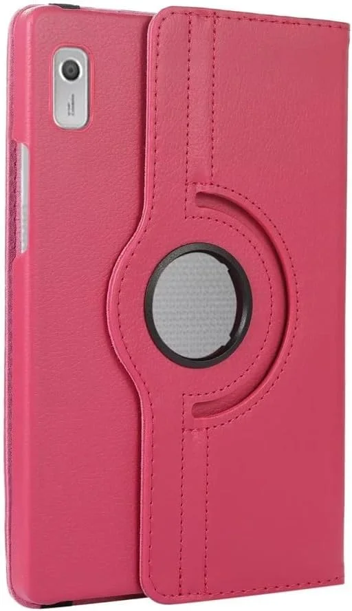 کاور تبلت Gruattreay سازگار با تبلت Lenovo Tab M9 سایز 9 اینچ 2023 مدل TB-310FU، دارای استند چرخان 360 درجه، روکش چرمی PU، مناسب تبلت Lenovo Tab M9 برای کودکان (قرمز رز)