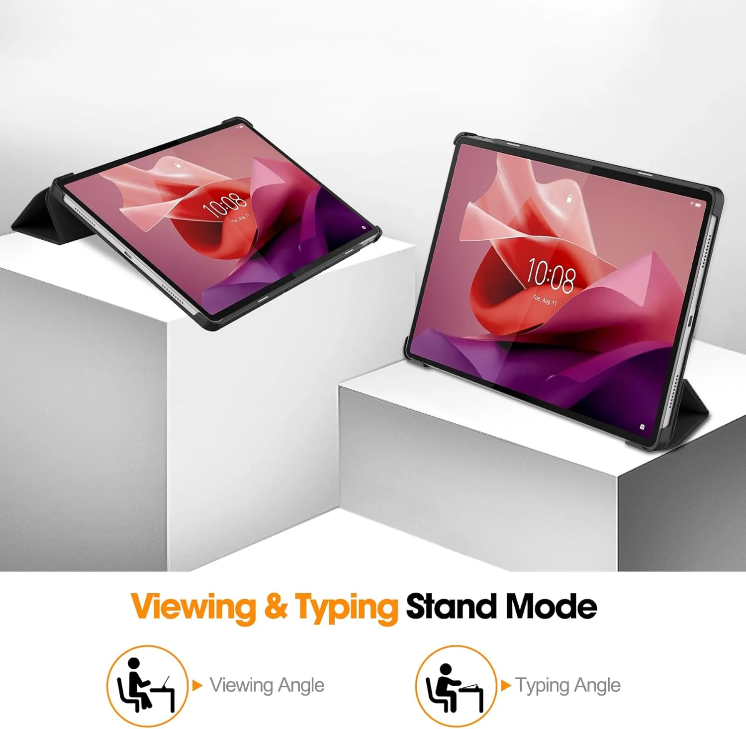 کاور تبلت لنوو تب P12 سایز 12.7 اینچ مدل 2023 به همراه محافظ صفحه نمایش شیشه ای، فوق العاده باریک، سبک و تاشو با قابلیت خواب/بیدار شدن خودکار - مشکی کاور تبلت لنوو تب P12 سایز 12.7 اینچ مدل 2023 به همراه محافظ صفحه نمایش شیشه ای، فوق العاده باریک، سبک و تاشو با قابلیت خواب/بیدار شدن خودکار - مشکی