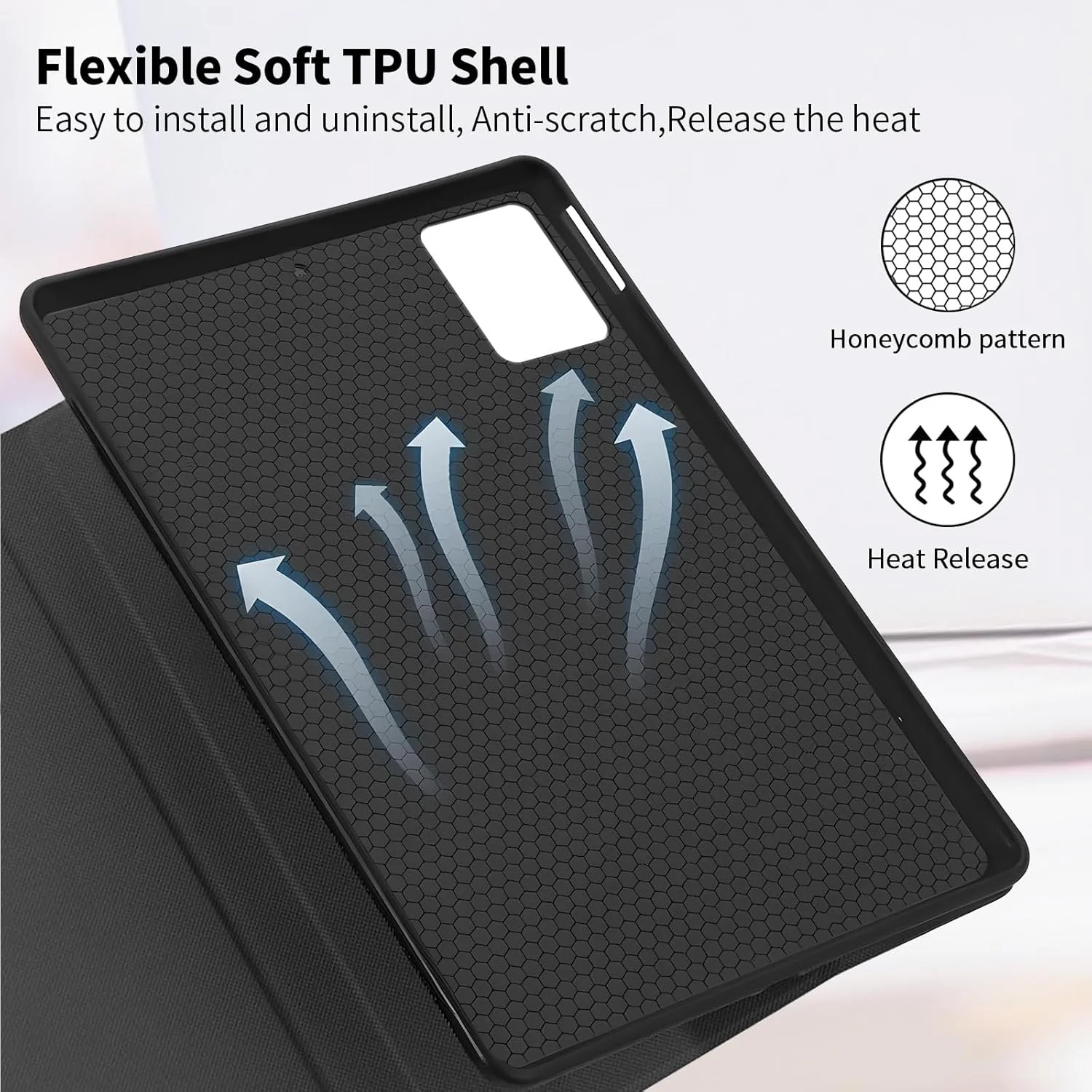 کاور کتابی اونثفول مناسب برای تبلت لنوو تب M11 (11 اینچ) مدل TB330FU سال 2024، کاور محافظ چرمی PU با قابلیت استند - طرح فیل گلدار