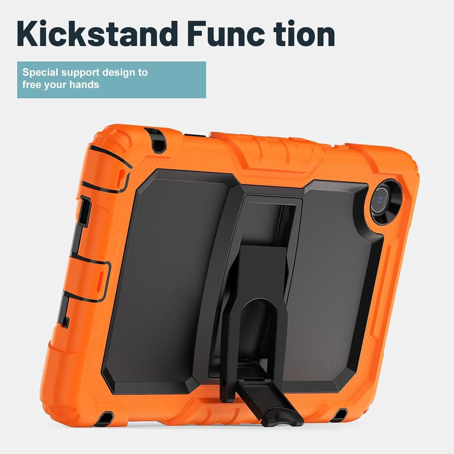 کاور تبلت Gruattreay مناسب برای تبلت لنوو تب وان 8.7 اینچ 2025 با پایه [محافظ صفحه نمایش داخلی] کاور محافظ سه لایه مقاوم در برابر ضربه با بند شانه (نارنجی)