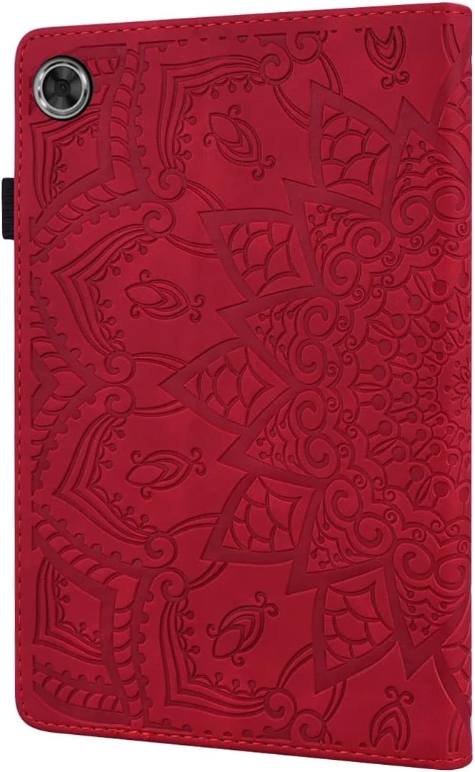 کیف محافظ تبلت QUYISHAN سازگار با لنوو تب M8 TB-8505F 8505X 8.0، باریک، سبک وزن، چرم PU طرح دار، کیف تبلت با قابلیت تاشو و جای کارت (رنگ: قرمز) کیف محافظ تبلت QUYISHAN سازگار با لنوو تب M8 TB-8505F 8505X 8.0، باریک، سبک وزن، چرم PU طرح دار، کیف تبلت با قابلیت تاشو و جای کارت (رنگ: قرمز)