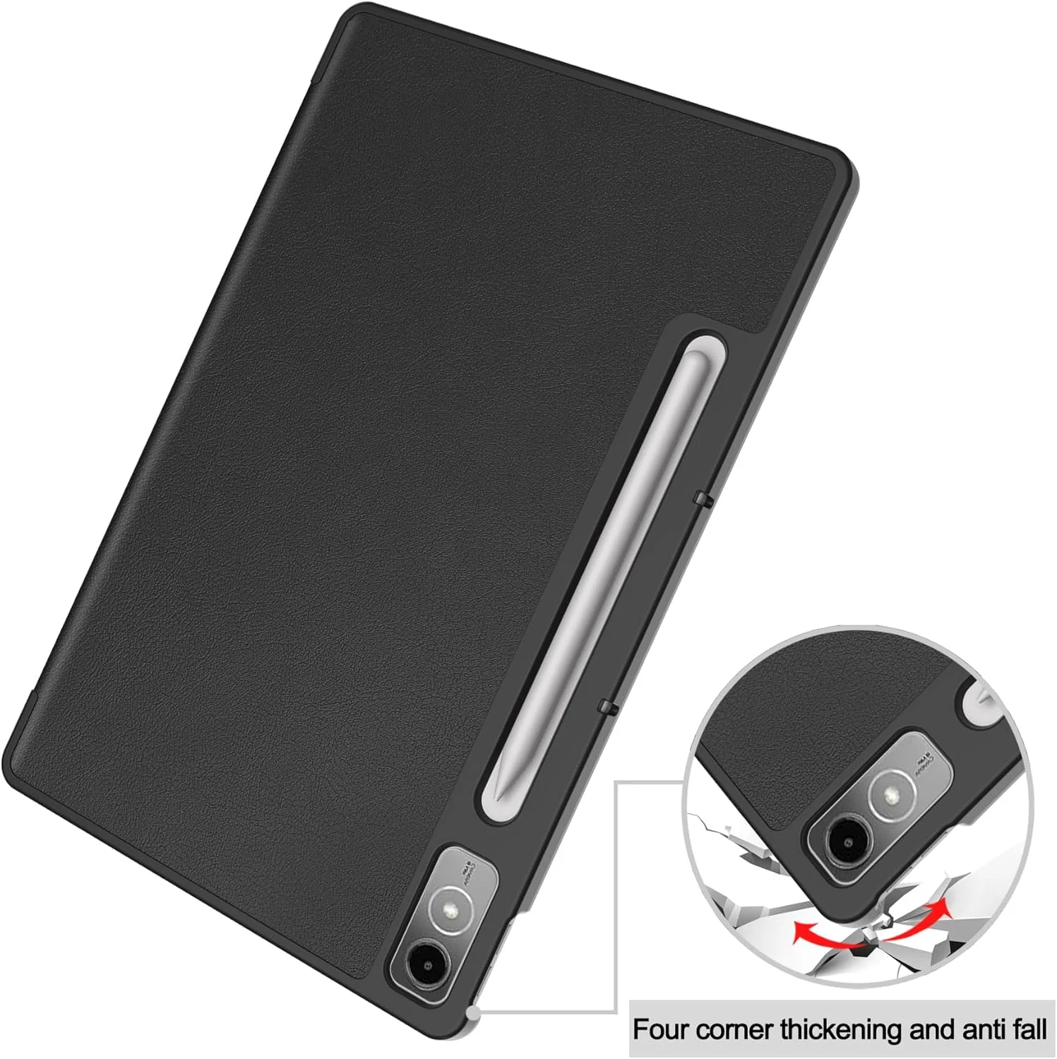 کاور تبلت لنوو تب P12 سایز 12.7 اینچ مدل 2023 به همراه محافظ صفحه نمایش شیشه ای، فوق العاده باریک، سبک و تاشو با قابلیت خواب/بیدار شدن خودکار - مشکی کاور تبلت لنوو تب P12 سایز 12.7 اینچ مدل 2023 به همراه محافظ صفحه نمایش شیشه ای، فوق العاده باریک، سبک و تاشو با قابلیت خواب/بیدار شدن خودکار - مشکی