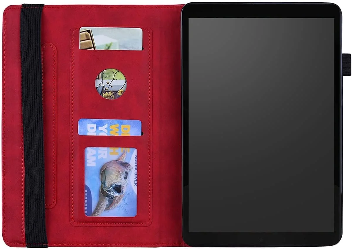 کیف محافظ تبلت QUYISHAN سازگار با لنوو تب M8 TB-8505F 8505X 8.0، باریک، سبک وزن، چرم PU طرح دار، کیف تبلت با قابلیت تاشو و جای کارت (رنگ: قرمز) کیف محافظ تبلت QUYISHAN سازگار با لنوو تب M8 TB-8505F 8505X 8.0، باریک، سبک وزن، چرم PU طرح دار، کیف تبلت با قابلیت تاشو و جای کارت (رنگ: قرمز)