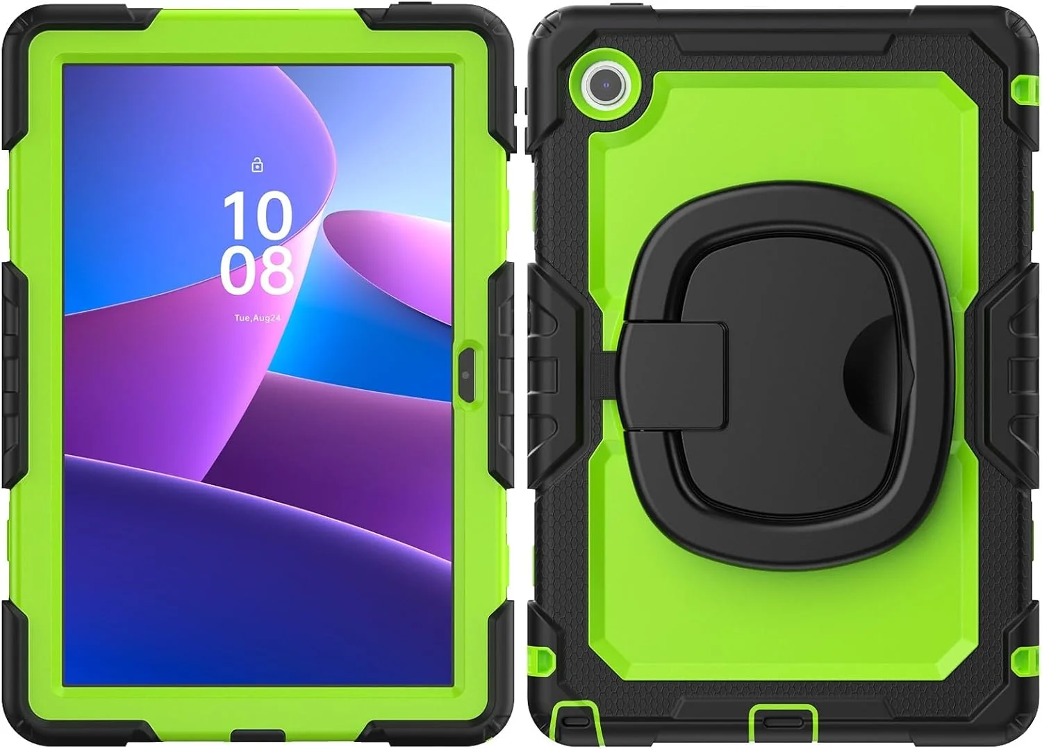 کیف سیلیکونی تبلت Trip با محافظ صفحه نمایش برای تبلت لنوو تب 10.1 (TB-311XU) / K10C TB311FU 2025، کاور محافظ تمام بدنه مقاوم با دسته چرخان، کاور محافظ برای تبلت PC