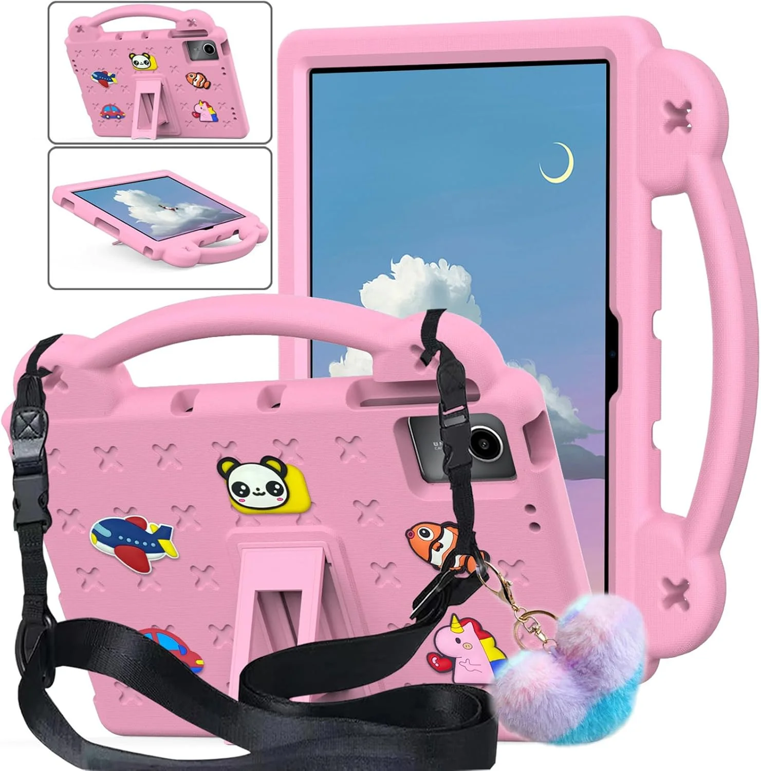 کیف تبلت کودکانه Gruattreay سازگار با تبلت 11 اینچی Lenovo Tab M11، کاور کارتونی EVA ضد ضربه با بند شانه و پایه (صورتی) کیف تبلت کودکانه Gruattreay سازگار با تبلت 11 اینچی Lenovo Tab M11، کاور کارتونی EVA ضد ضربه با بند شانه و پایه (صورتی)