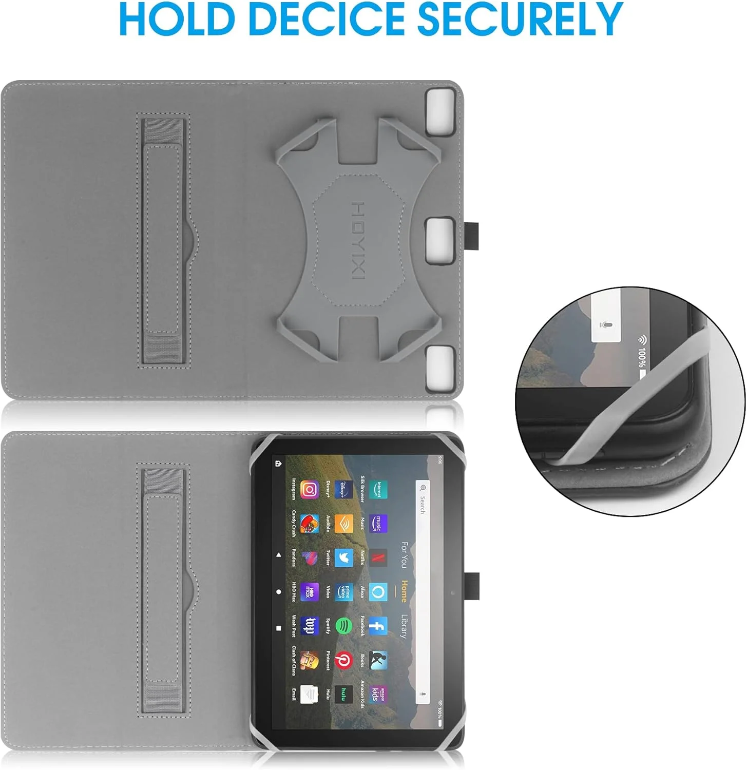 کیف یونیورسال HoYiXi برای تبلت های 7-8 اینچی Fire HD 8 / Fire HD 8 Plus با پایه تاشو و بند دستی، کیف محافظ برای تبلت های 7-8 اینچی سامسونگ لنوو اندروید - سبز کیف یونیورسال HoYiXi برای تبلت های 7-8 اینچی Fire HD 8 / Fire HD 8 Plus با پایه تاشو و بند دستی، کیف محافظ برای تبلت های 7-8 اینچی سامسونگ لنوو اندروید - سبز