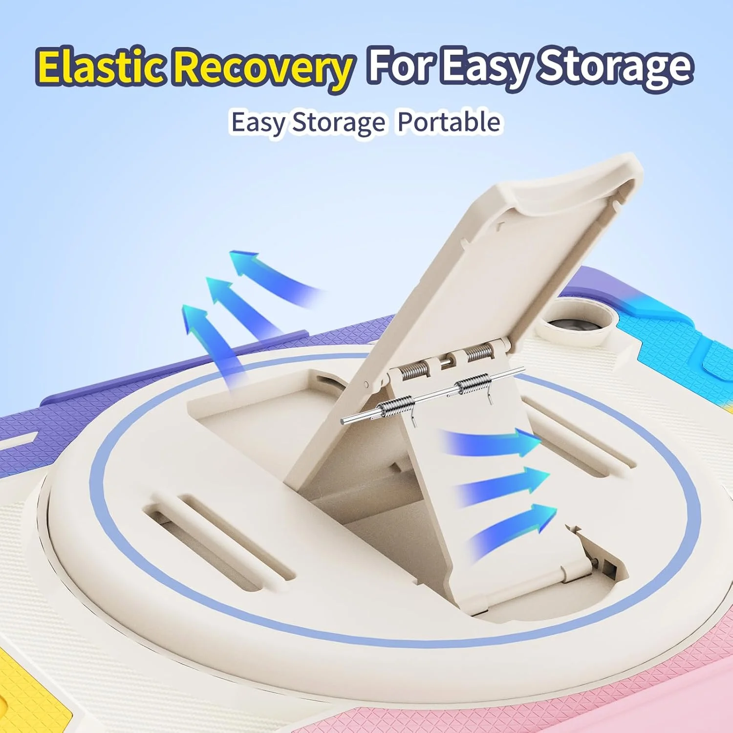 کیف تبلت nincyee برای Lenovo Tab M10 Hd نسل دوم X306، کیف سیلیکونی رنگین کمانی مقاوم در برابر ضربه برای کودکان با نگهدارنده مداد، بند شانه، پایه تاشو چرخشی، بند دستی کیف تبلت nincyee برای Lenovo Tab M10 Hd نسل دوم X306، کیف سیلیکونی رنگین کمانی مقاوم در برابر ضربه برای کودکان با نگهدارنده مداد، بند شانه، پایه تاشو چرخشی، بند دستی