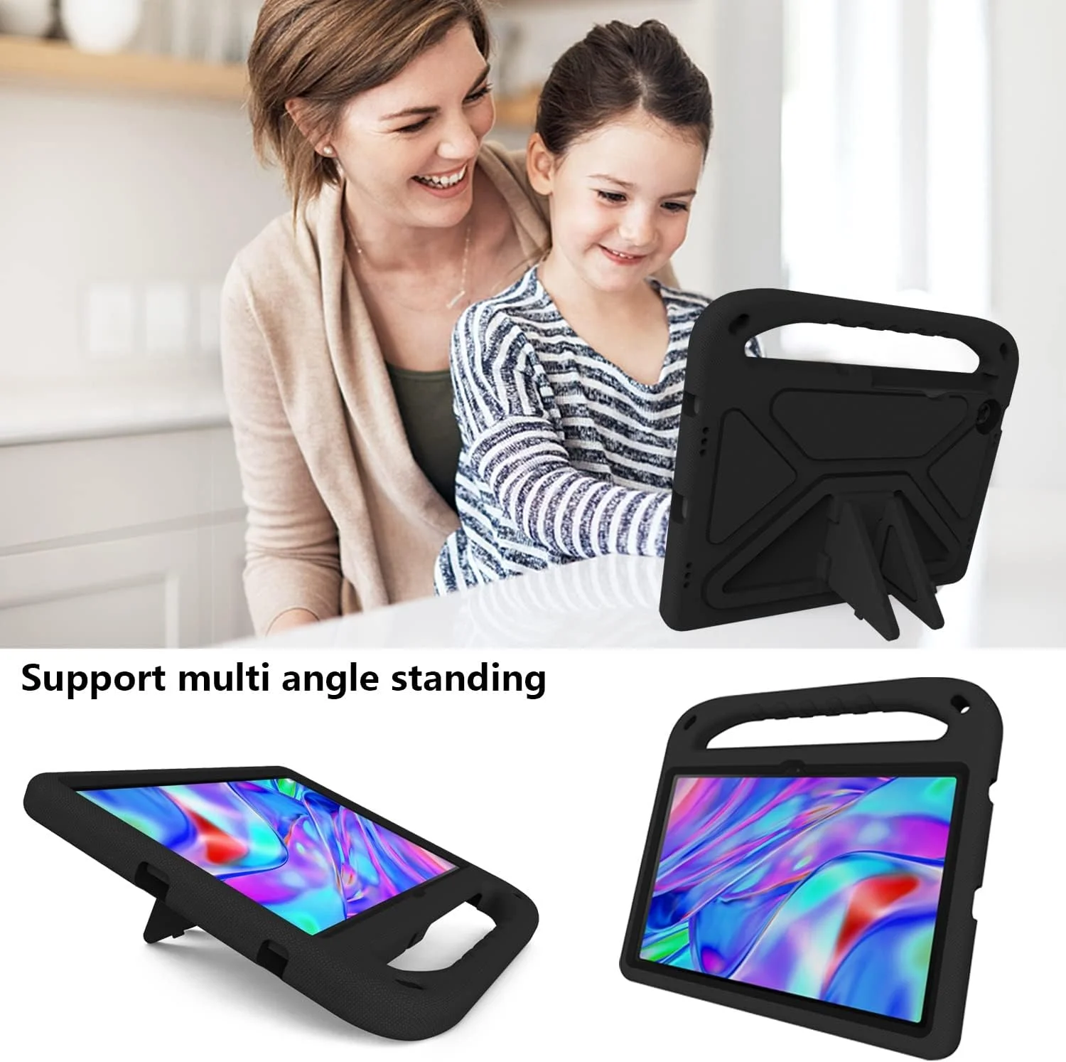 کیف تبلت مناسب برای کودکان سازگار با تبلت لنوو تب M10 پلاس نسل 3 10.6 اینچ 2022، سبک وزن مقاوم در برابر ضربه با دسته نگهدارنده سازگار با پوشش محافظ کودکان C کیف تبلت مناسب برای کودکان سازگار با تبلت لنوو تب M10 پلاس نسل 3 10.6 اینچ 2022، سبک وزن مقاوم در برابر ضربه با دسته نگهدارنده سازگار با پوشش محافظ کودکان C