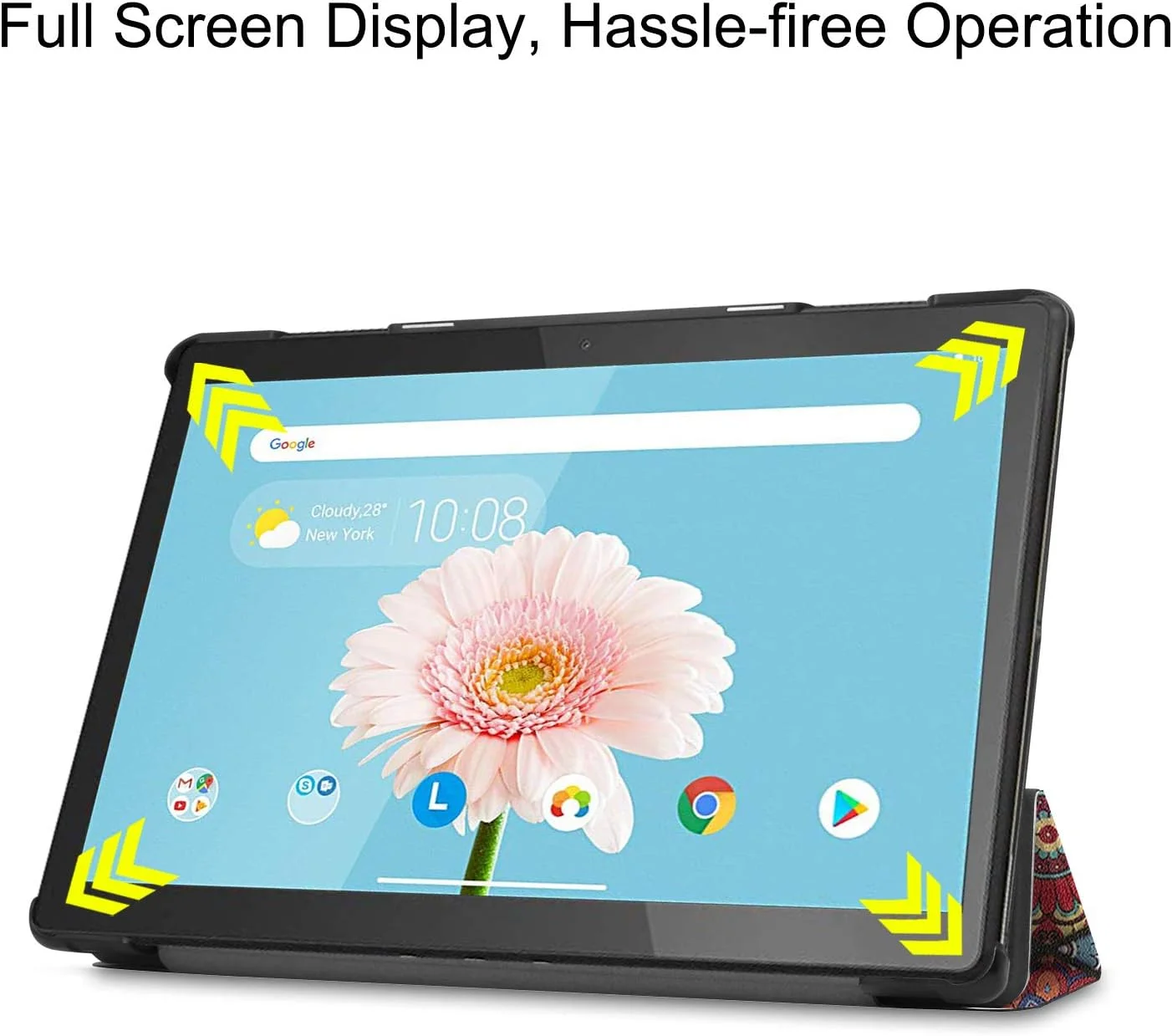 کاور هوشمند تاشو و باریک Gylint مناسب برای تبلت لنوو تب M10 HD TB-X505F TB-X505L / لنوو تب M10 10.1 اینچ (TB-X605F) طرح ماندالا