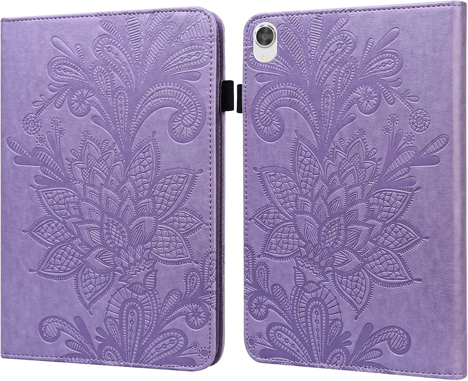 کاور تبلت چرمی طرح گل توری برجسته SHIHUI مناسب برای لنوو تب M8 FHD (آبی)(بنفش)(طلایی)(سبز)(قهوه ای) (رنگ: بنفش)