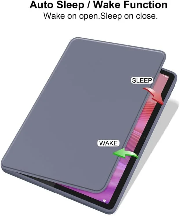 کاور Gruattreay سازگار با تبلت Lenovo Tab 10.1 اینچ 2025 (TB311FU)، کاور محافظ هوشمند چرخشی با جای قلم و حالت خواب/بیدار خودکار (بنفش)