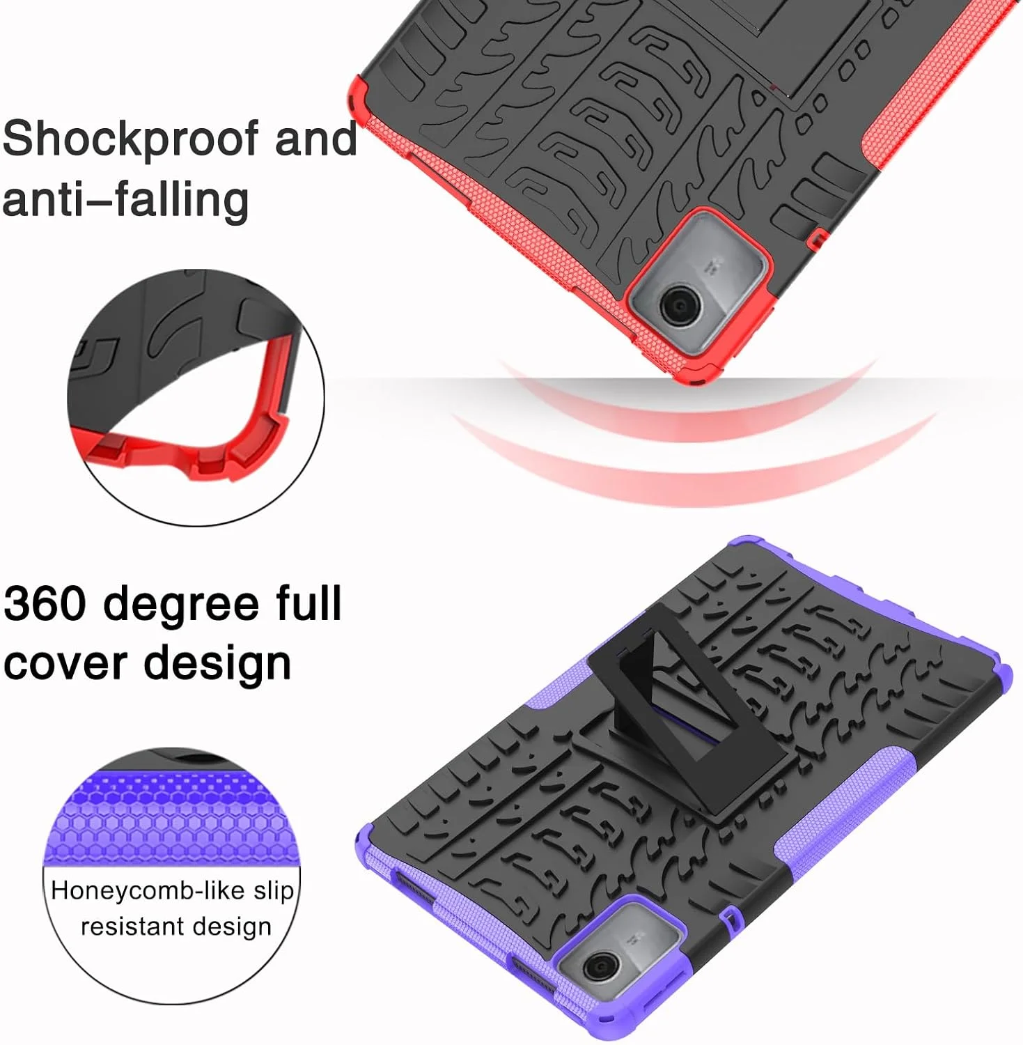کاور محافظ تبلت 11 اینچی Maomini مناسب برای تبلت لنوو تب M11 مدل 2024 (TB-330FU / 330XU)، با پایه و محافظ قدرتمند (آبی)