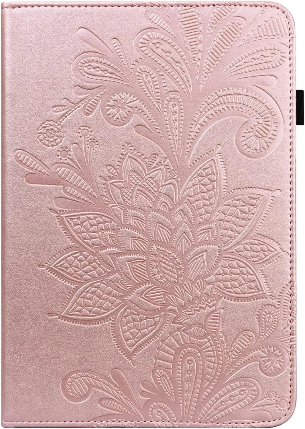 QIHANG SHIHUI Phone Cases Lace Flower Embossing Pattern Leather Tablet Case For Lenovo Tab K10(Blue)(Purple)(Brown)(Gold)(Green) (Color : Gold)