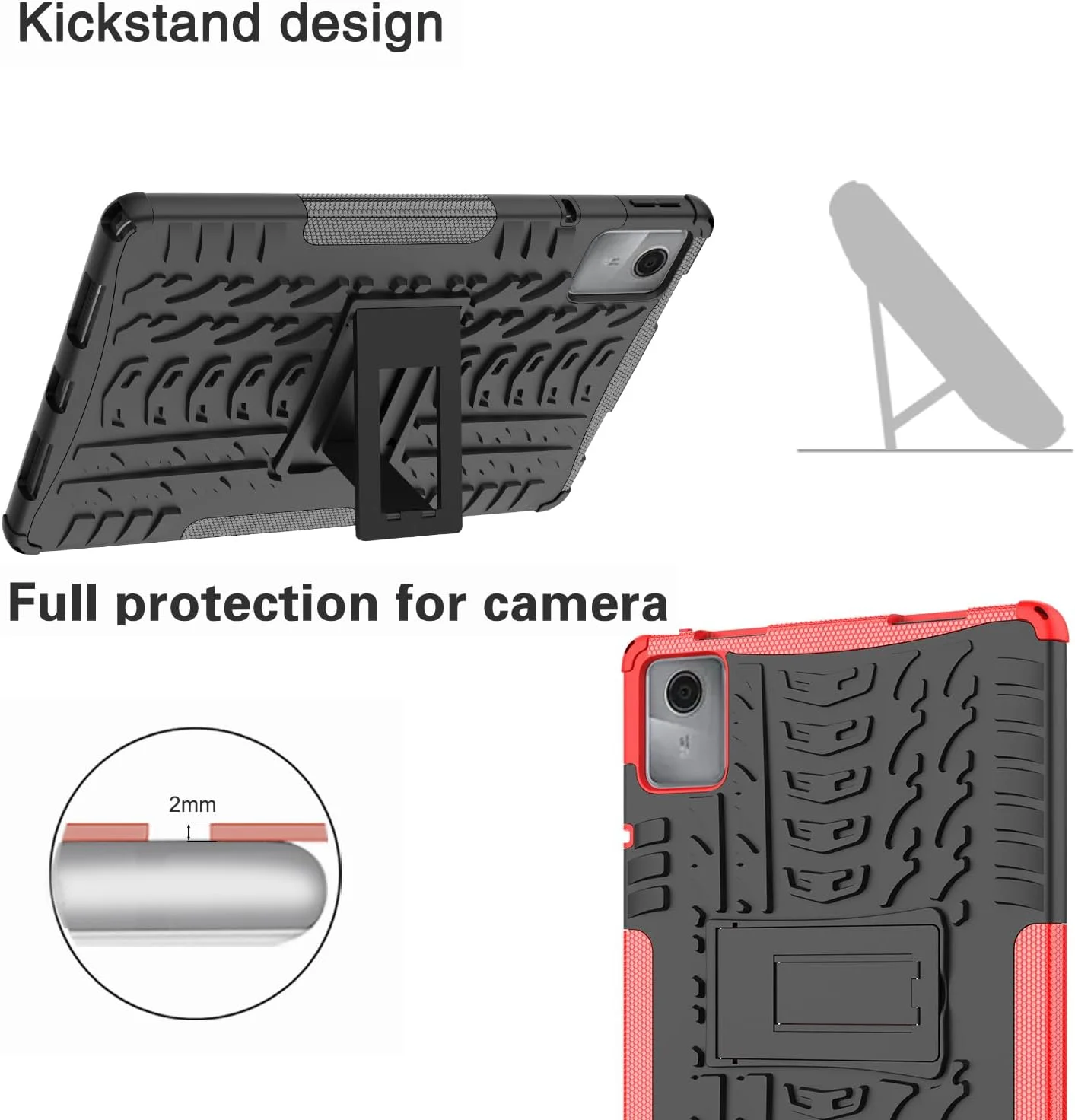 کاور محافظ تبلت 11 اینچی Maomini مناسب برای تبلت لنوو تب M11 مدل 2024 (TB-330FU / 330XU)، با پایه و محافظ قدرتمند (آبی)