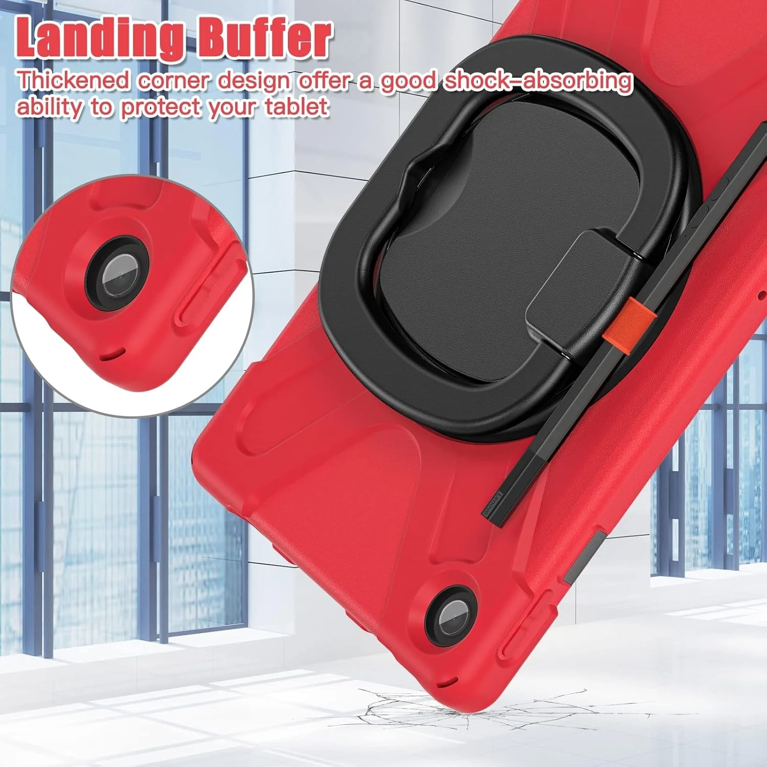 کیف محافظ تبلت کیهنگ شیهویی مدل سیلیکونی + PC مناسب برای لنوو تب M10 پلاس 10.6 نسل سوم 2022 (رنگ: قرمز)