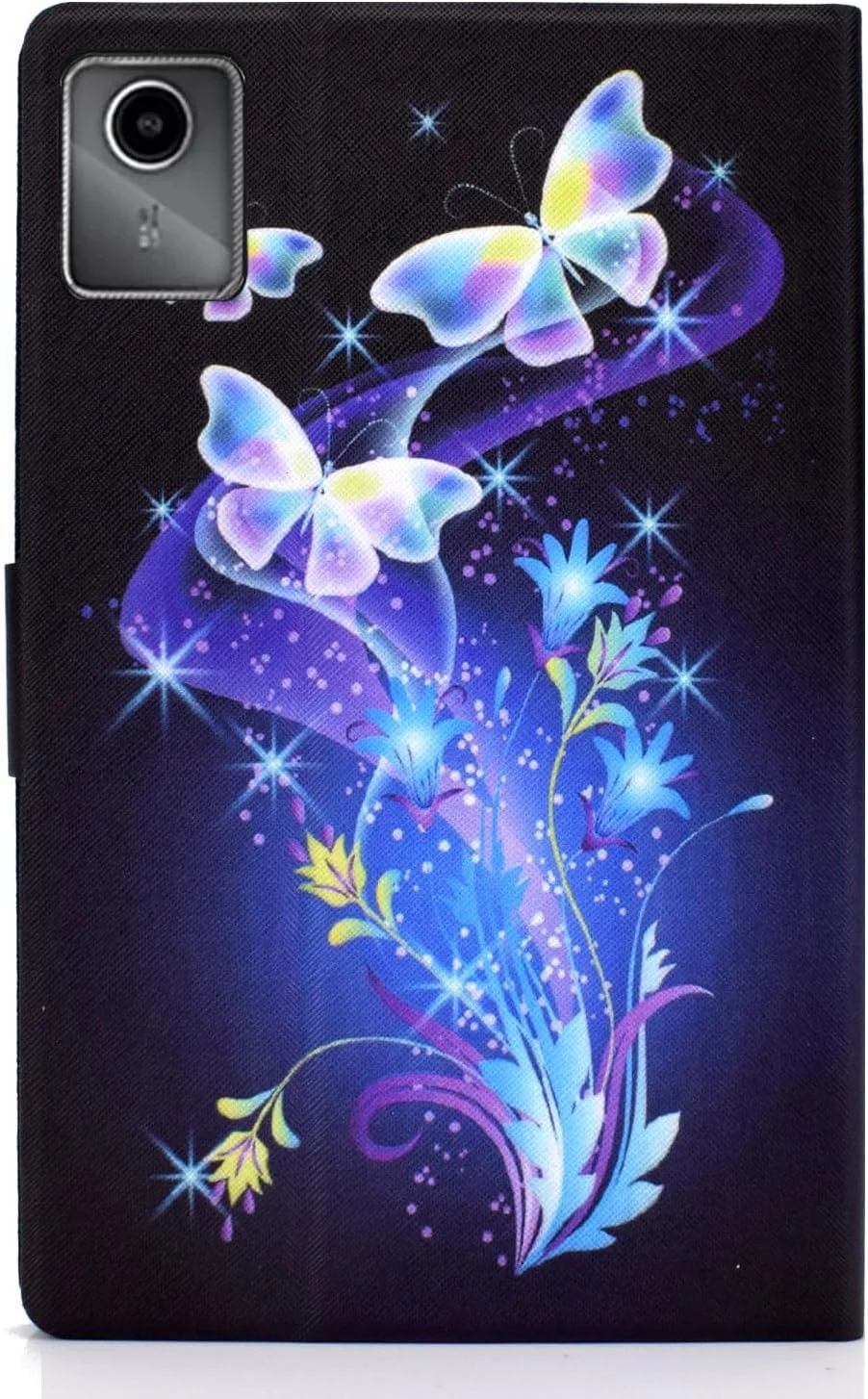 کاور کتابی ONETHEFUL برای تبلت لنوو تب M11 (11 اینچ) مدل TB330FU 2024، کاور محافظ چرمی PU با استند - طرح گل و پروانه