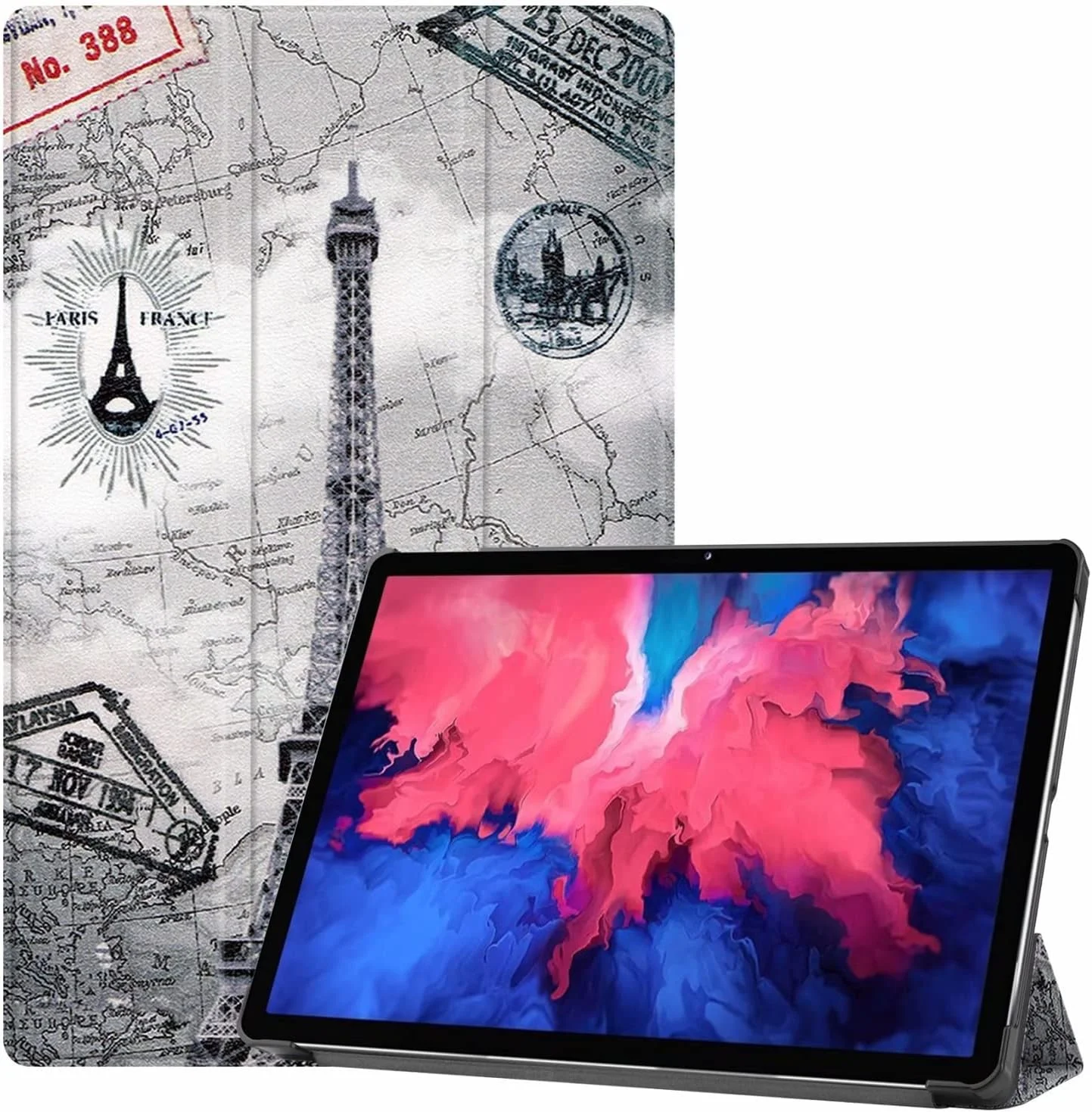 کیف تبلت HEUCYL برای لنوو تب P11 پرو نسل 2 / پد پرو 2022 11.2 اینچی، [خواب/بیدار شدن خودکار] کیف هوشمند چند زاویه ای باریک و سخت از نوع Folio، برج آهنی