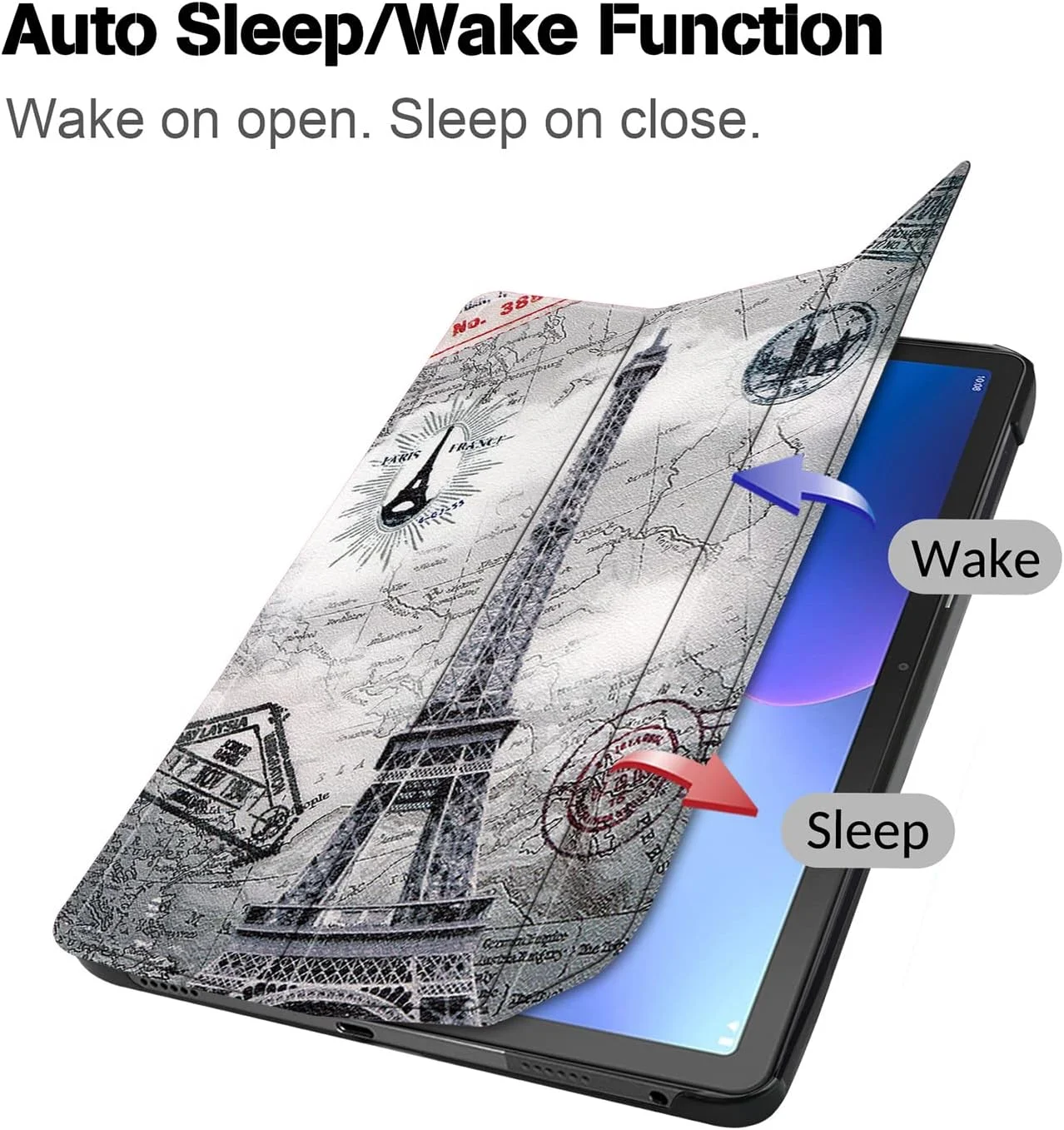کیف تبلت HEUCYL برای لنوو تب P11 پرو نسل 2 / پد پرو 2022 11.2 اینچی، [خواب/بیدار شدن خودکار] کیف هوشمند چند زاویه ای باریک و سخت از نوع Folio، برج آهنی
