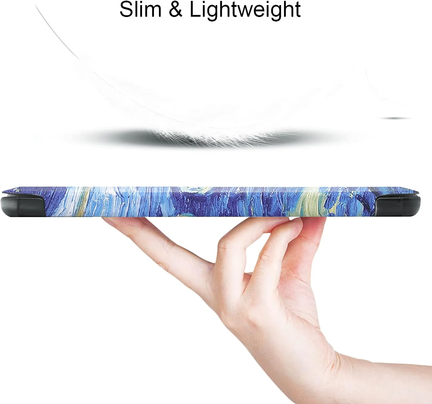 کیف تبلت RanTuo برای لنوو تب M7 (نسل 3)، چرم PU، سبک و نازک، ضد آب، ضد گرد و غبار، قاب محافظ ضد افتادن برای لنوو تب M7 (نسل 3). (آسمان پر ستاره)