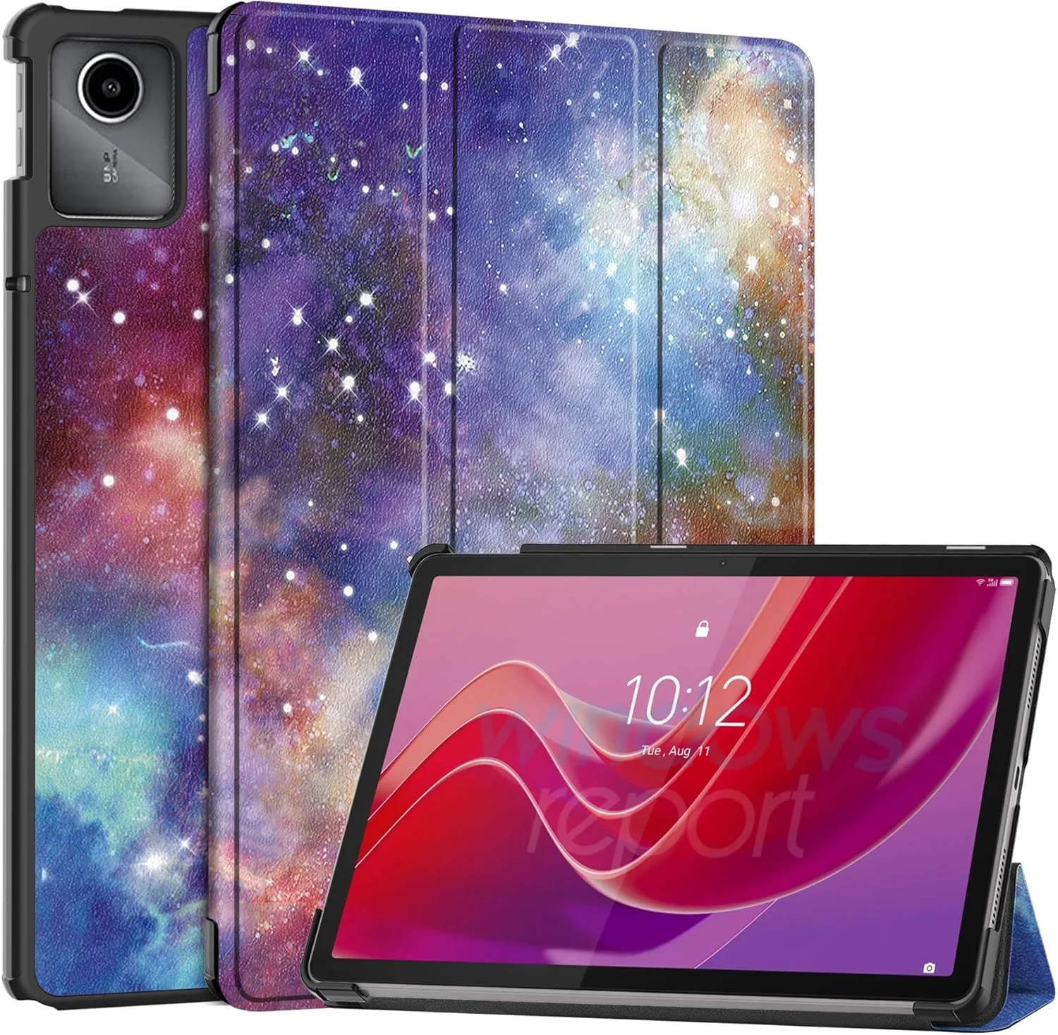 کیف تبلت RanTuo برای Lenovo Tab M11، روکش PU، سبک و نازک، ضد آب، ضد گرد و غبار، محافظ ضد افتادن برای Lenovo Tab M11. (کهکشان)